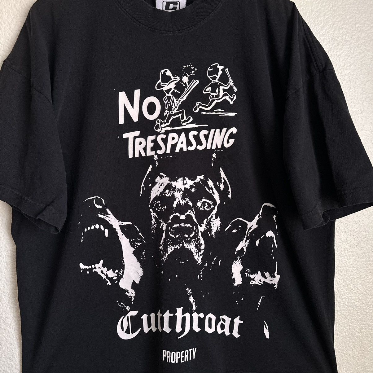 Other Cut Throat No Trespassing T Shirt Size XL Black Size US XL / EU 56 / 4 - 2 Thumbnail