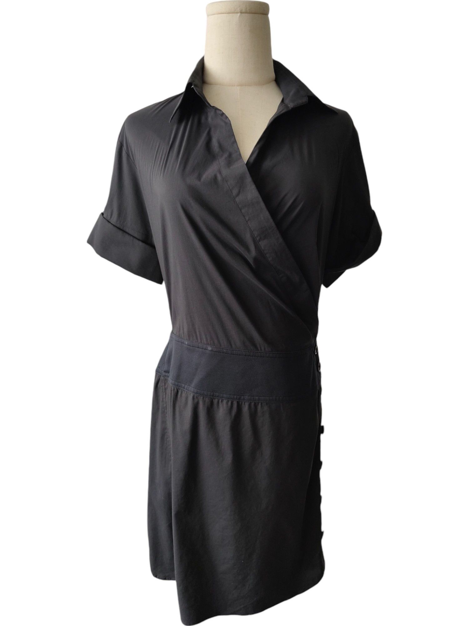 Helmut Lang Black Wrapped Dress Size S / US 4 / IT 40 - 1 Thumbnail