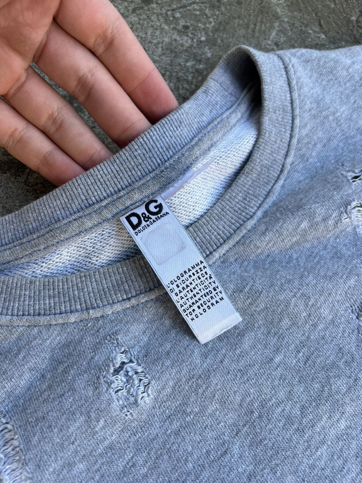 Dolce & Gabbana Crazy Vintage Dolce Gabbana Distressed Sweatshirt y2k LGB Size US XL / EU 56 / 4 - 5 Thumbnail