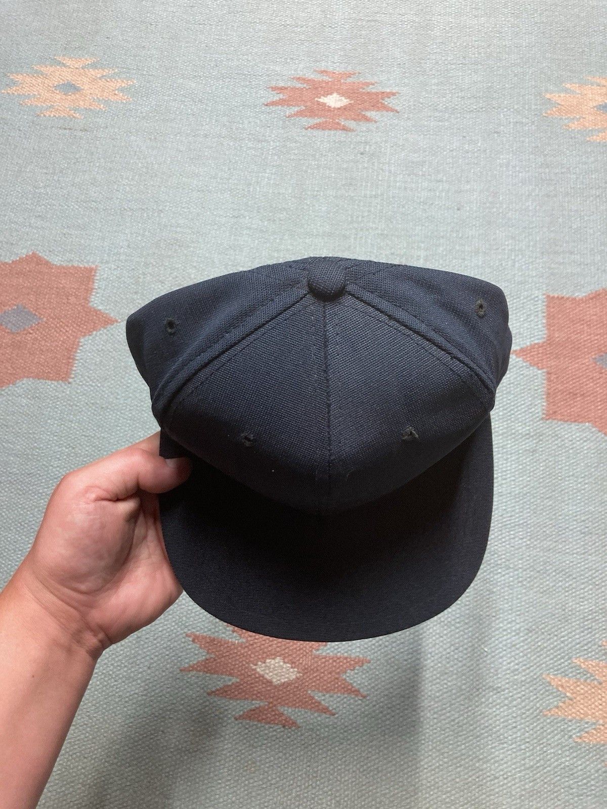 Vintage Vtg 80s SnapBack hat cap new era pro design blank navy blue Size ONE SIZE - 3 Thumbnail