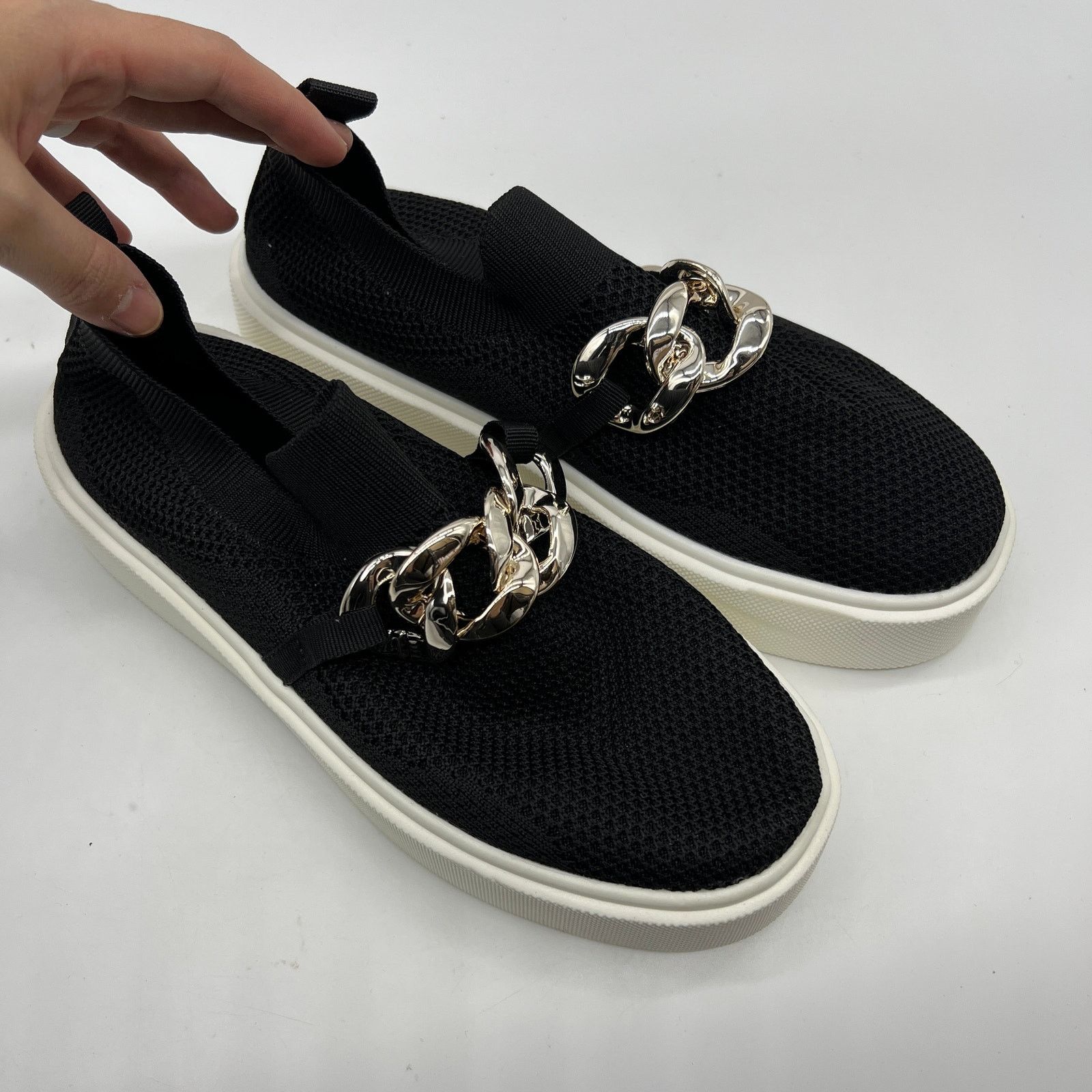 Other Sneakers Trendy Mesh Loafers Breathable Slip on Shoes Black Size US 8 / IT 38 - 2 Thumbnail