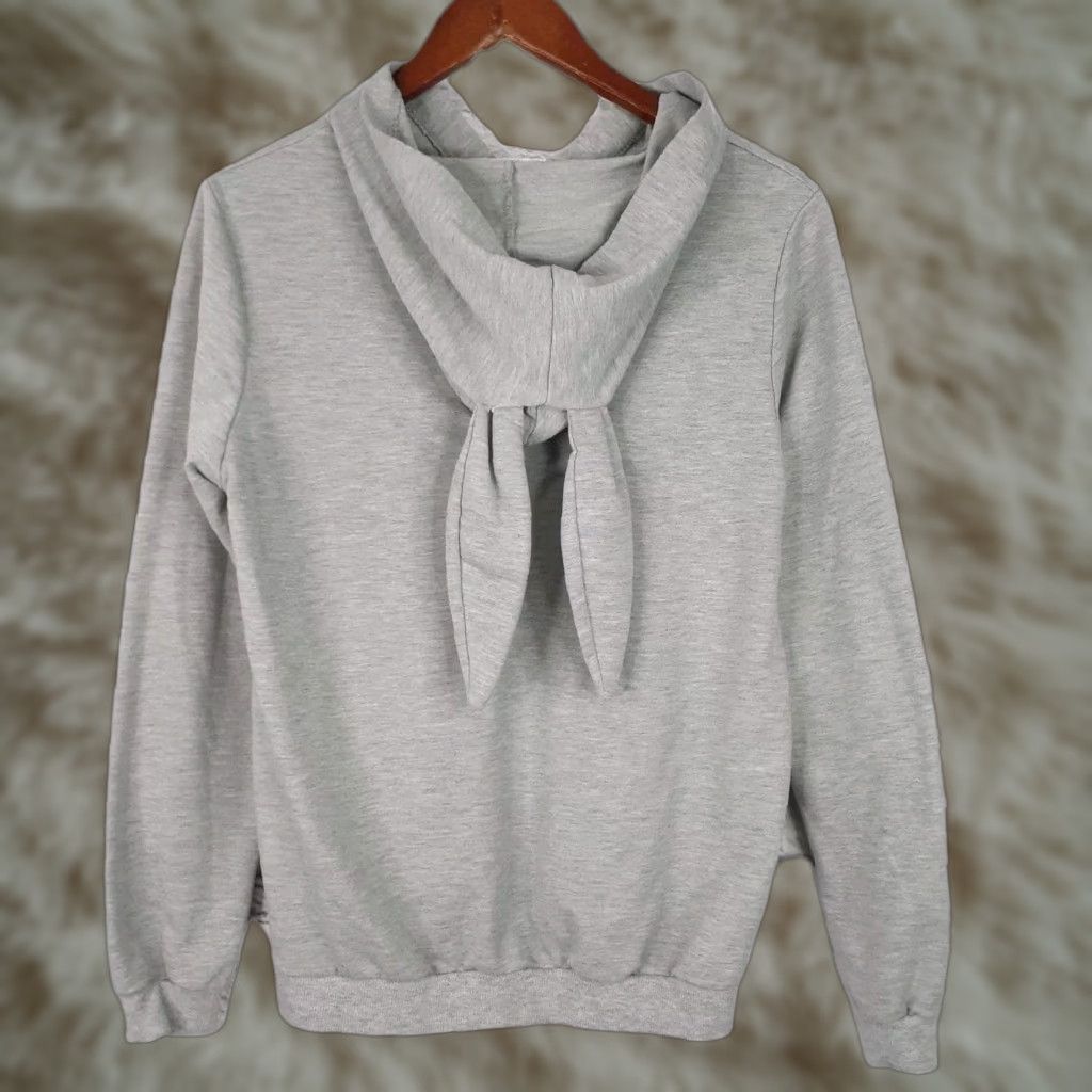 Vintage VINTAGE Uno Qi My Rabbit Hoodie With Bunny Ears Fits Small Gray Sweatshirt Women S Hoodies Pullover Long Sleeve Size S Boys Mens Girls 0 Size S / US 4 / IT 40 - 1 Thumbnail