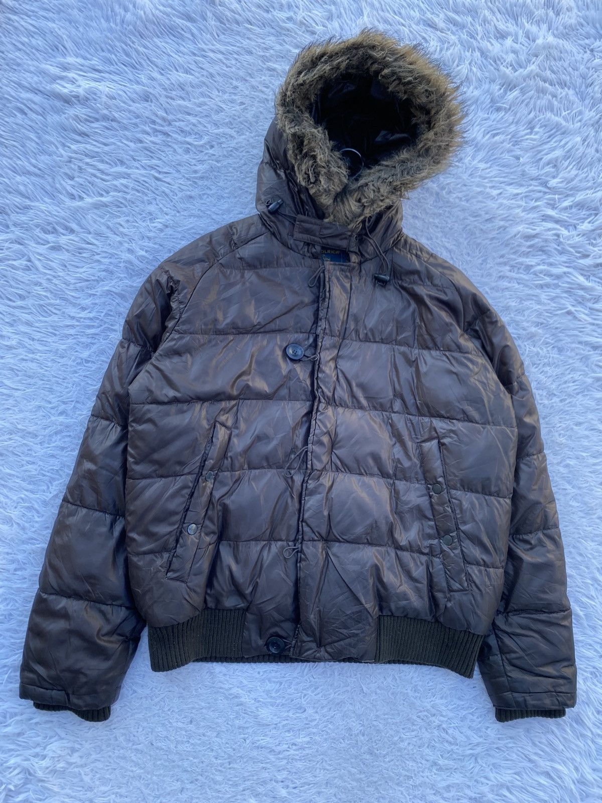 Woolrich Woolen Mills WoolRich Brown Puffer with a faux fur-trimmed Hood Jacket Size US L / EU 52-54 / 3 - 2 Thumbnail