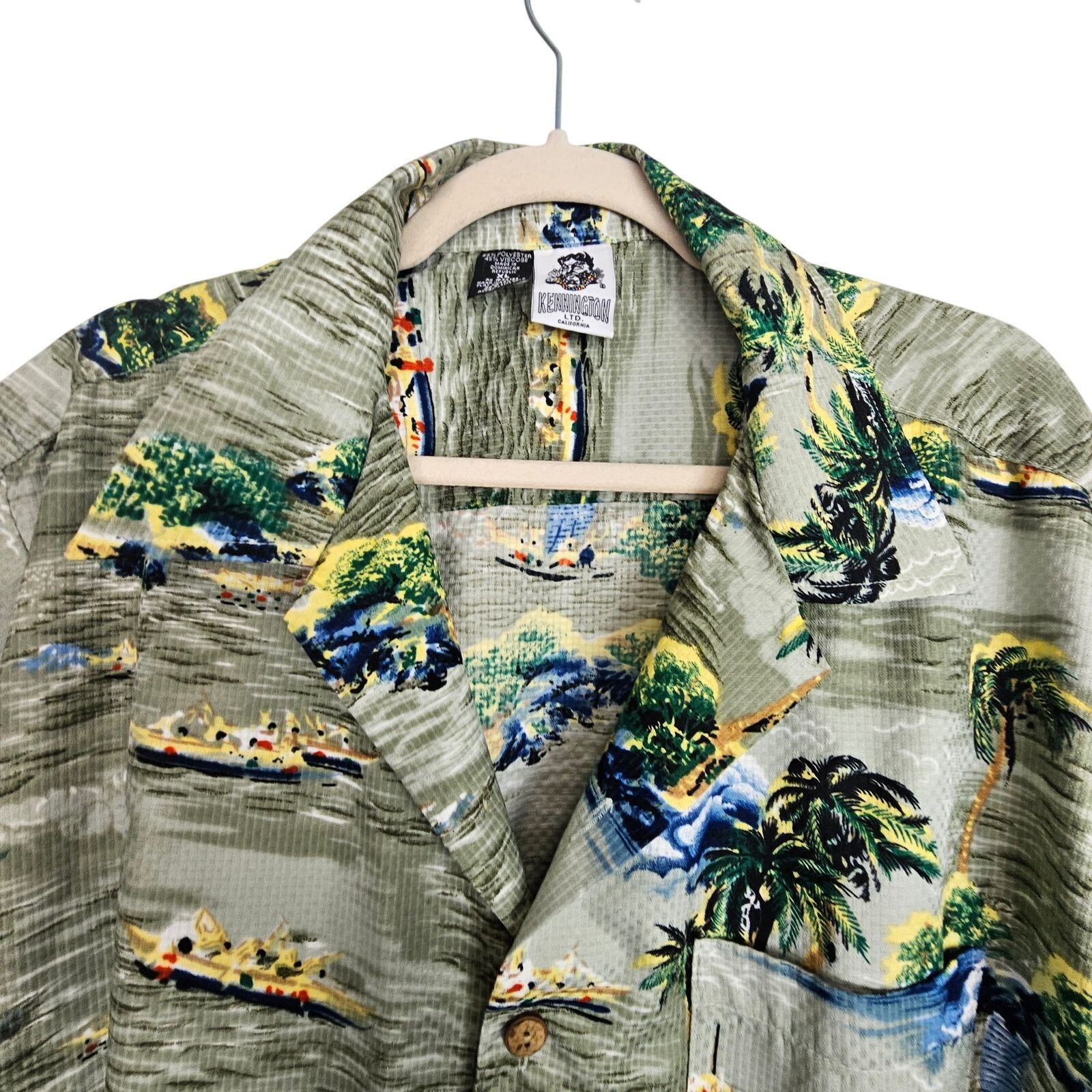Kennington Ltd. Vintage Kennington Mens Canoe Print Hawaiian Shirt XL Gorp Size US XL / EU 56 / 4 - 2 Thumbnail