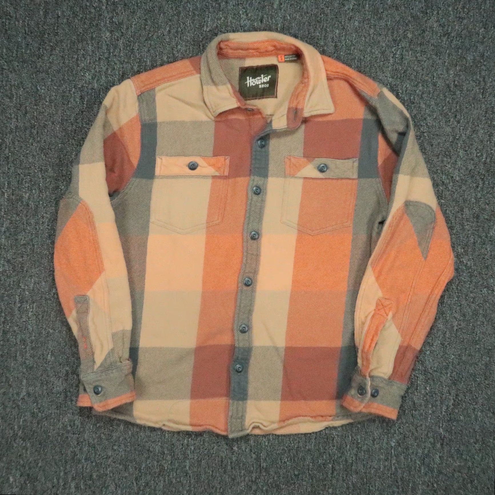 Howler Brothers VINTAGE Howler Bros Button-Up Plaid Flannel Shirt Mens Small Orange Peach Long Sleeve Button-Up Shirt Womens? Size US S / EU 44-46 / 1 - 2 Thumbnail