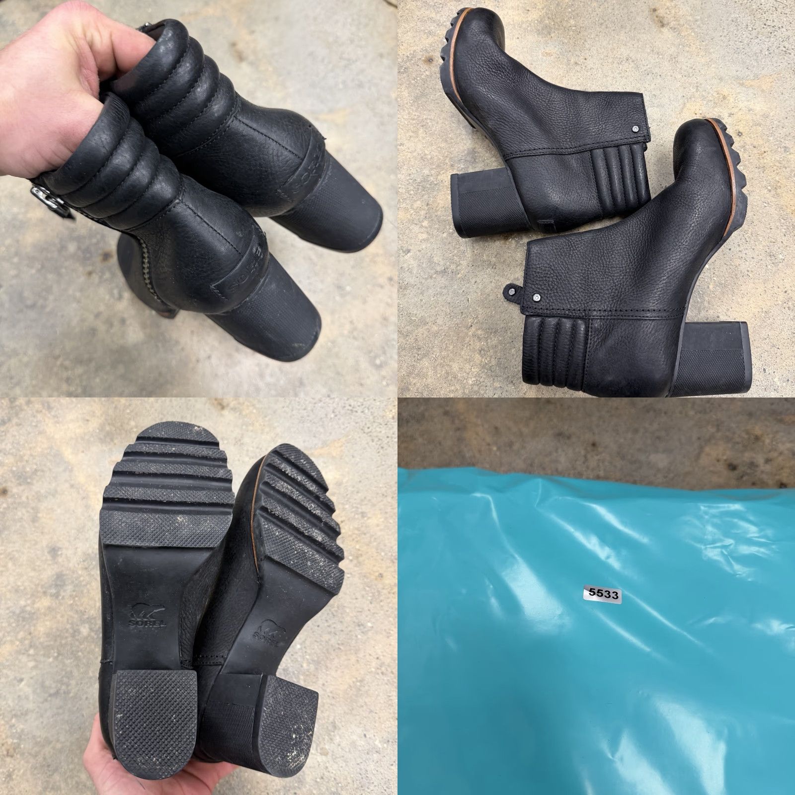 SOREL Sorel Danica Womens Heeled Ankle Boots Size 9 Leather Black NL2547-010 Size US 7 / IT 37 - 8 Thumbnail