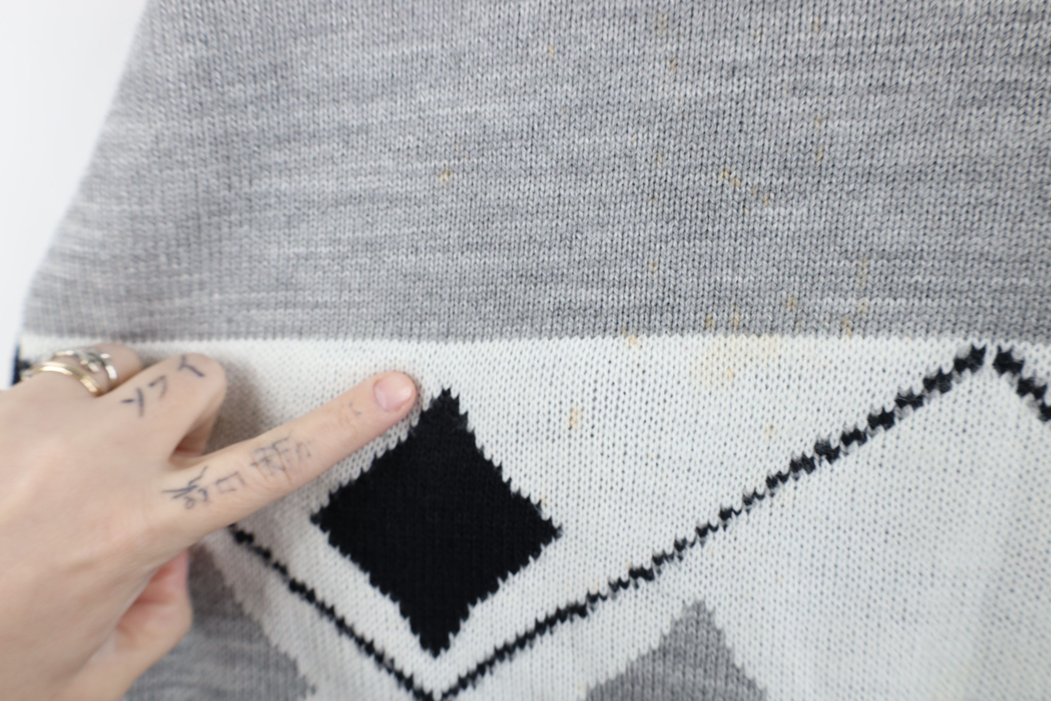 Vintage Vintage 90s Streetwear Diamond Marled Knit Sweater USA Size M / US 6-8 / IT 42-44 - 7 Thumbnail
