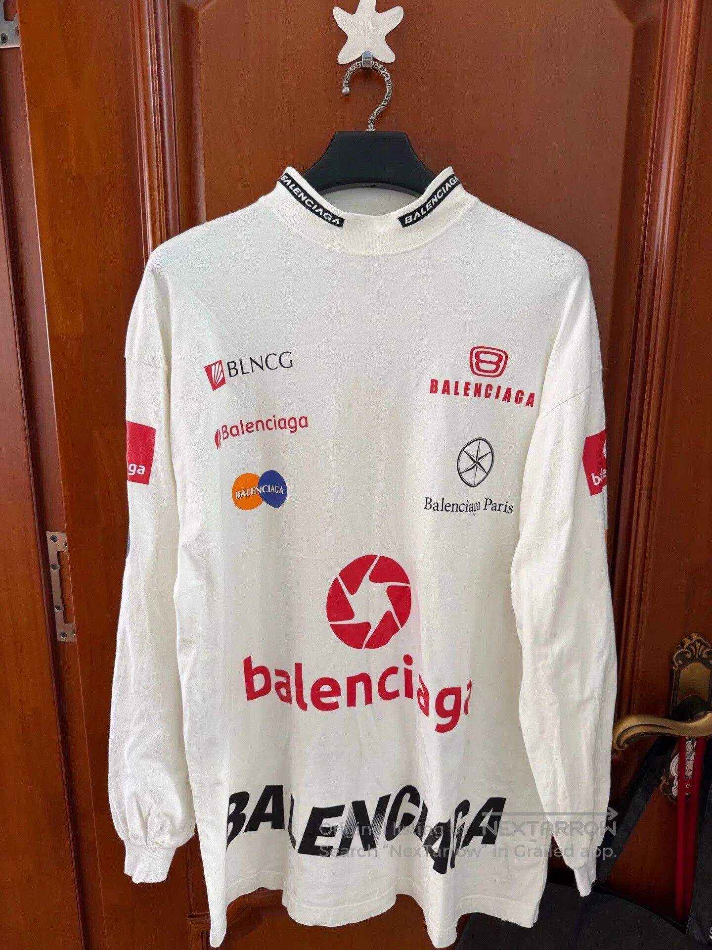 Balenciaga Balenciaga White Soccer Long Sleeve Jersey 