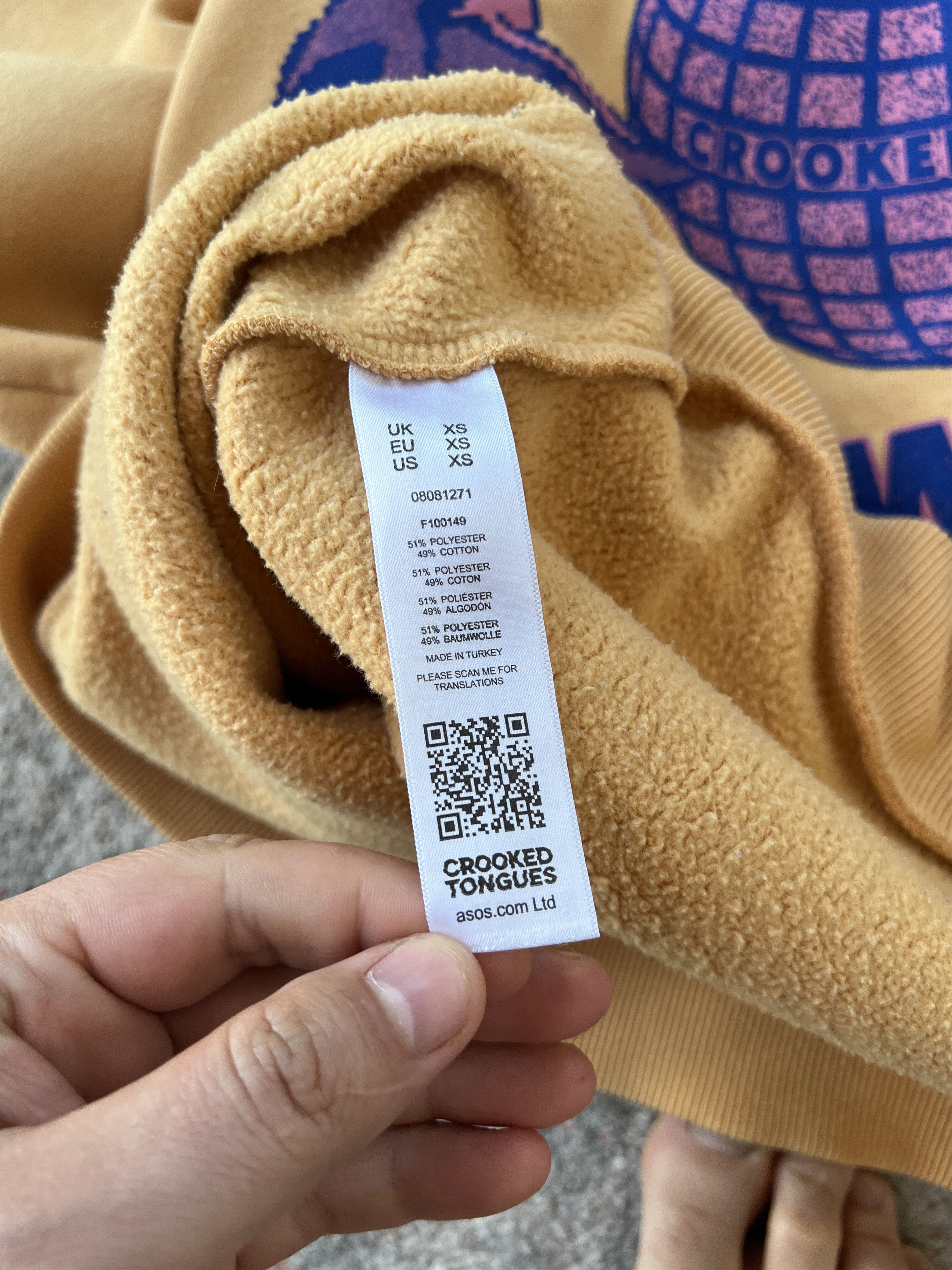 Vintage Crooked Tongues The World Is Ours Hoodie Size US XS / EU 42 / 0 - 6 Thumbnail