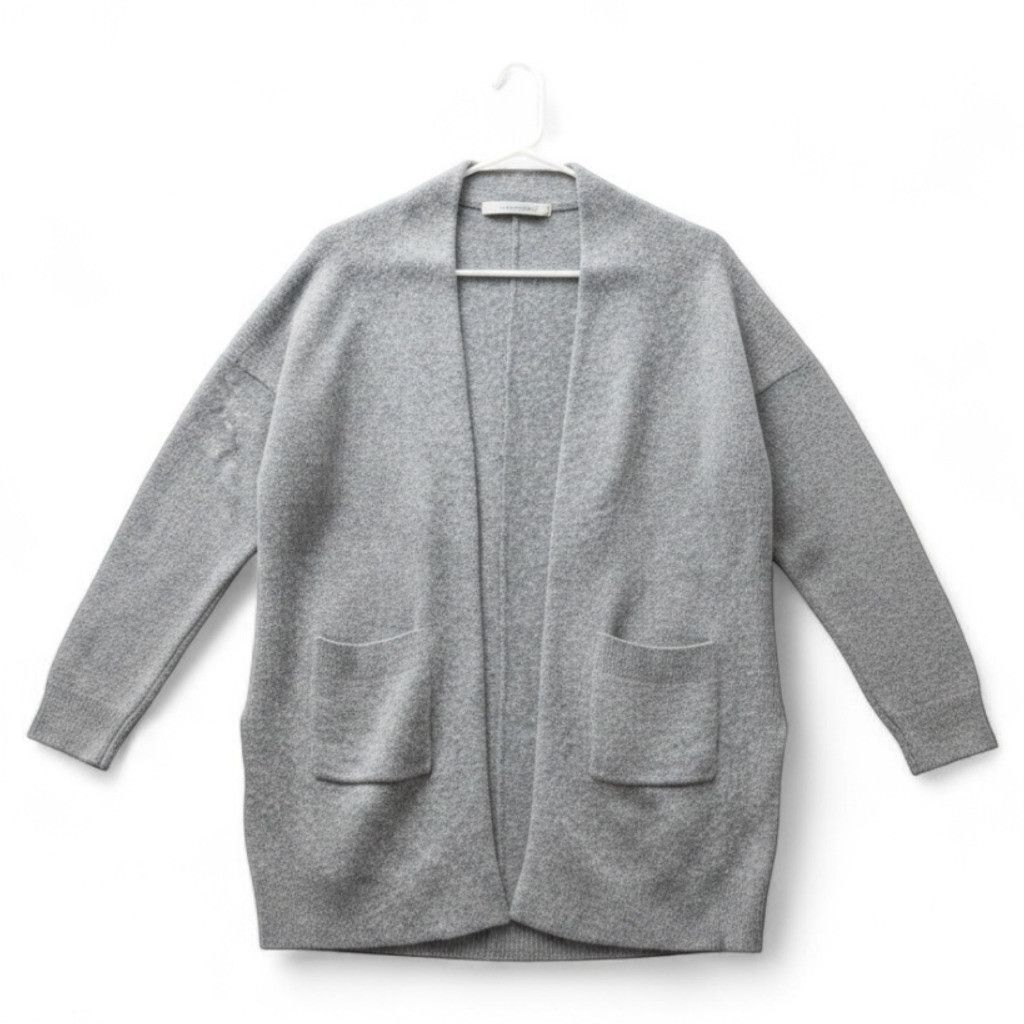 Athleta Gray Wool Cashmere Sweater Cardigan Womens Medium, Women's
