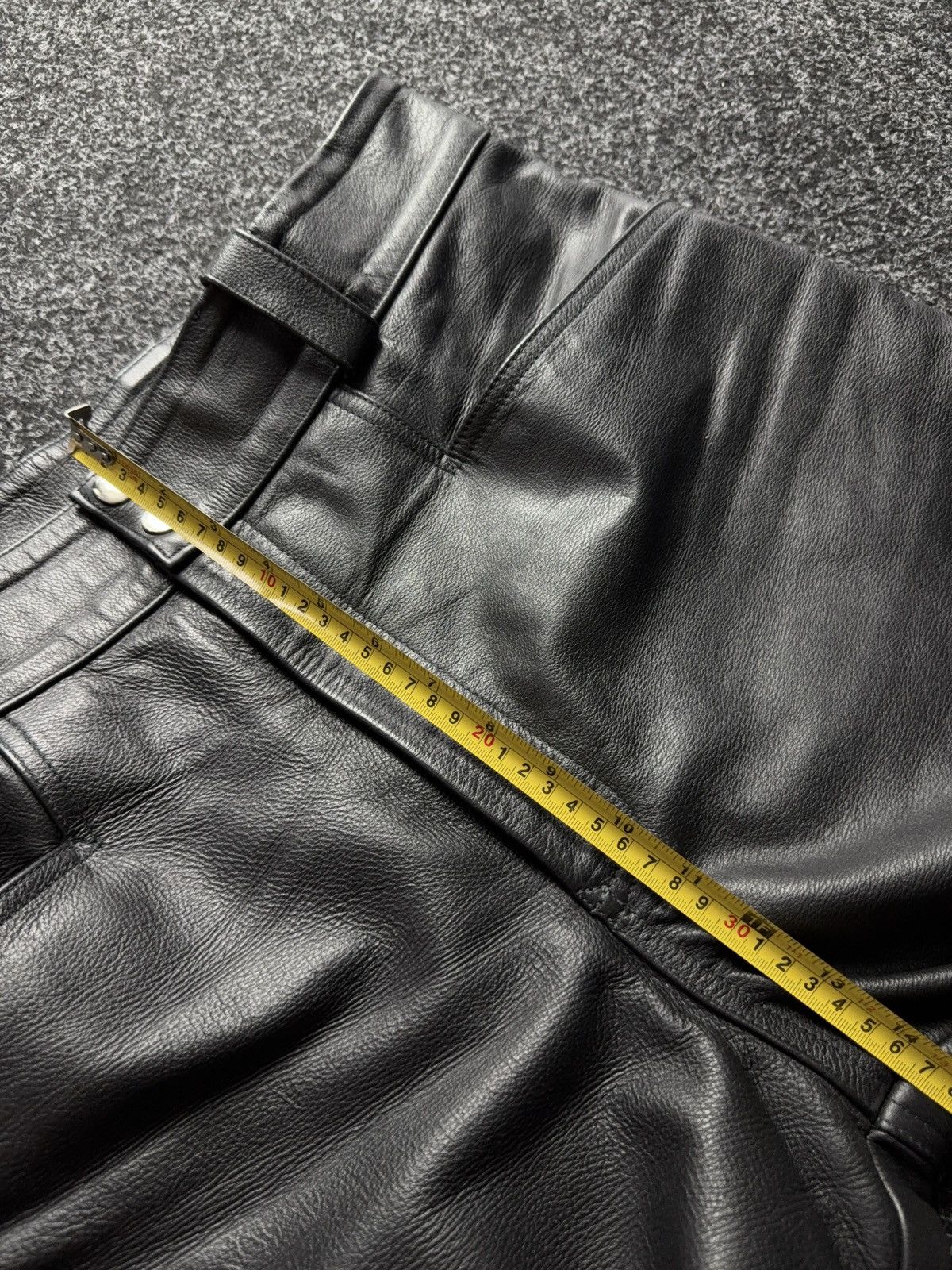 Leather Y2K Vintage Leather Pants Opium Style Alt Biker USA Rare Size US 37 - 17 Thumbnail