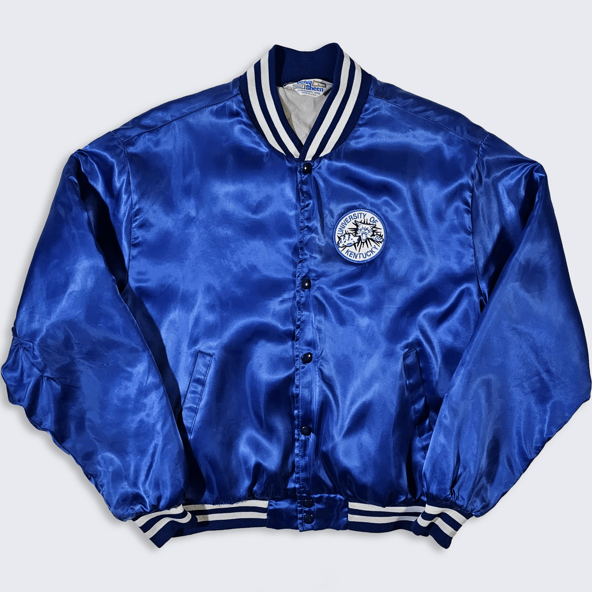 Vintage Kentucky Wildcats Vintage 80s Satin Bomber Jacket Size US L / EU 52-54 / 3 - 2 Thumbnail