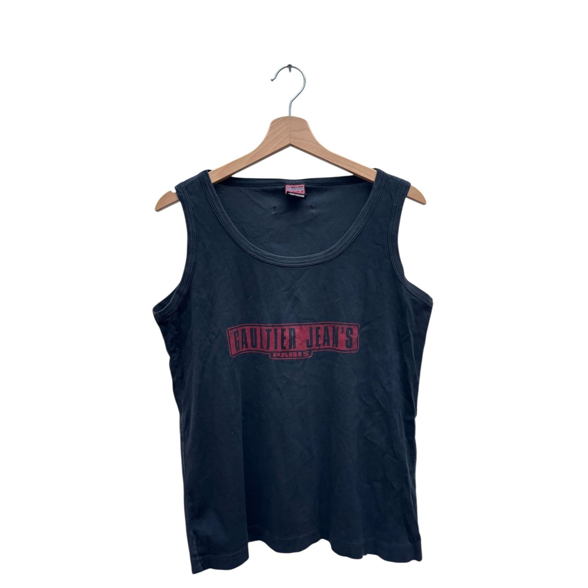 Jean Paul Gaultier Black Gaultier Jeans Tank Top Size L / US 10 / IT 46 - 1 Thumbnail