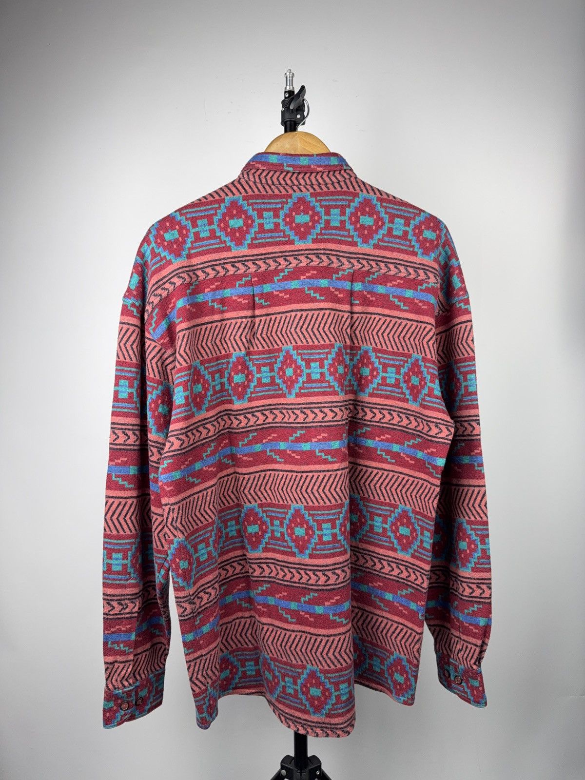 Vintage Vintage 90s Western USA Aztec Tribal Print Button Up Shirt Size US XL / EU 56 / 4 - 7 Thumbnail