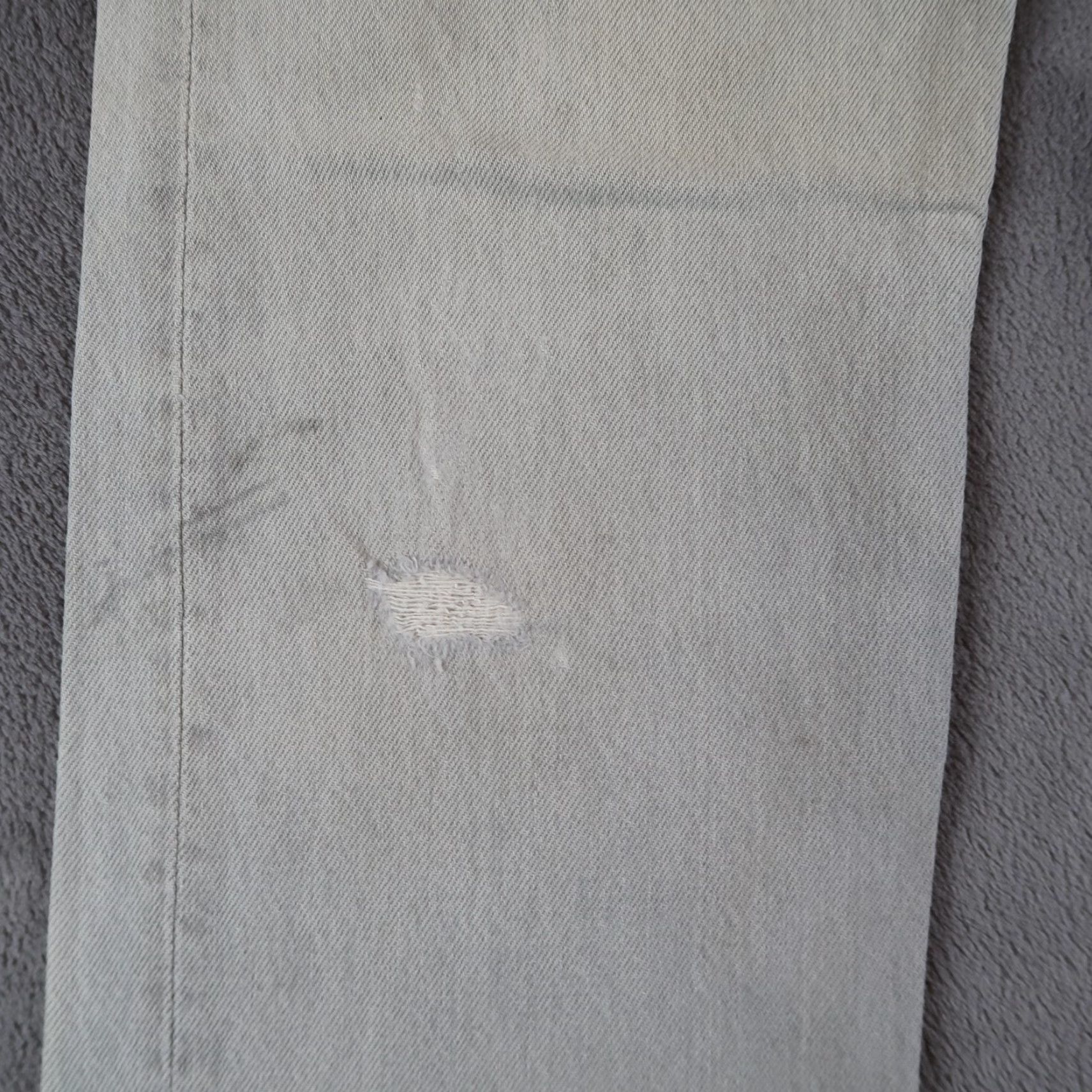 Levi's VINTAGE Levi's 701 Jeans Womens Regular 29x32 Gray Denim Straight 90s Size 29" - 5 Thumbnail