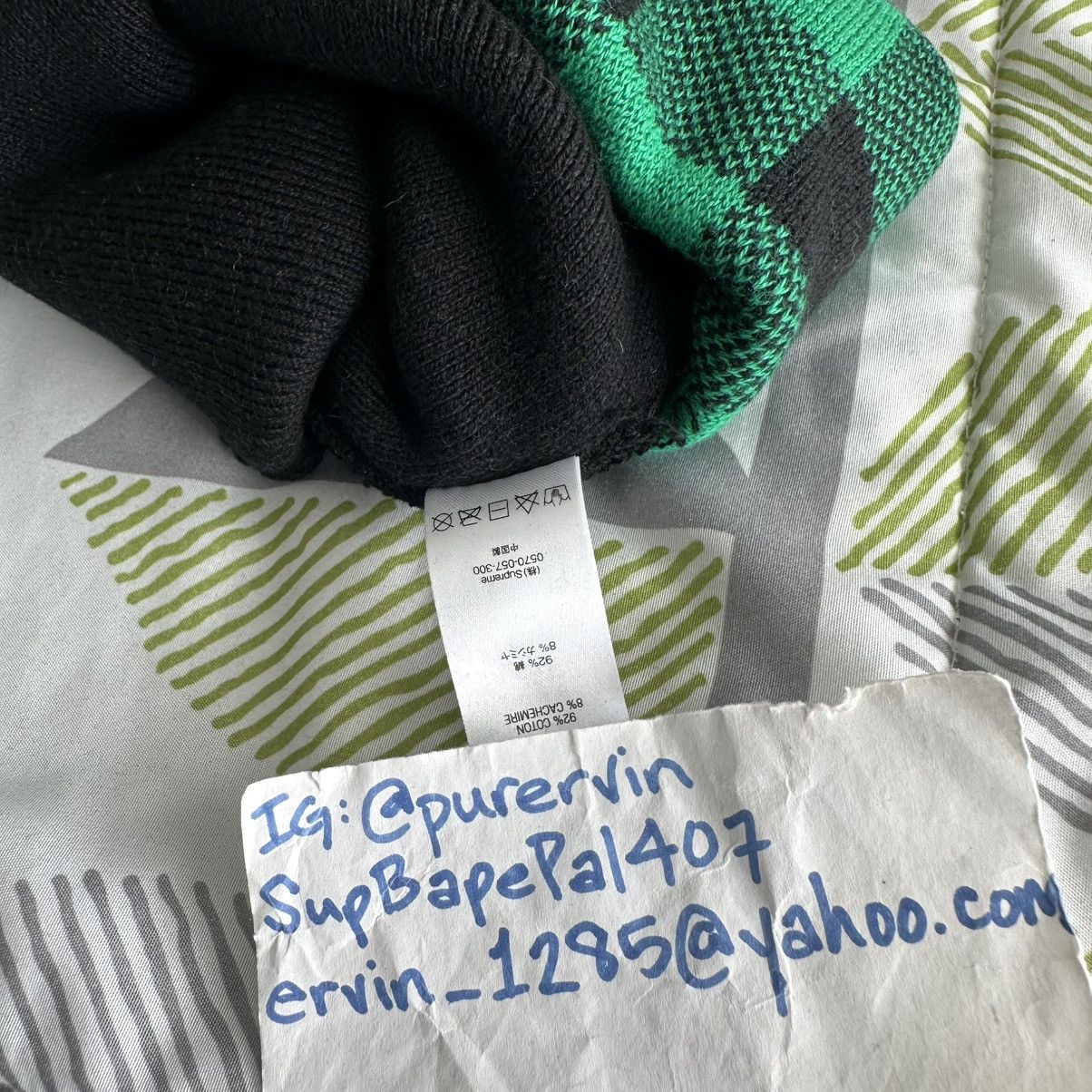 Supreme Plaid Beanie Size ONE SIZE - 4 Thumbnail