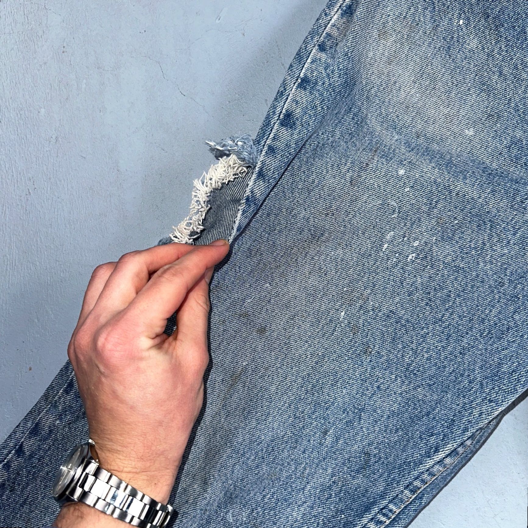 Levi's VINTAGE Levis 517 80s USA Red Tab Bootcut Flare Blue Denim Jeans Act 34x30 Mens Size US 34 / EU 50 - 7 Thumbnail