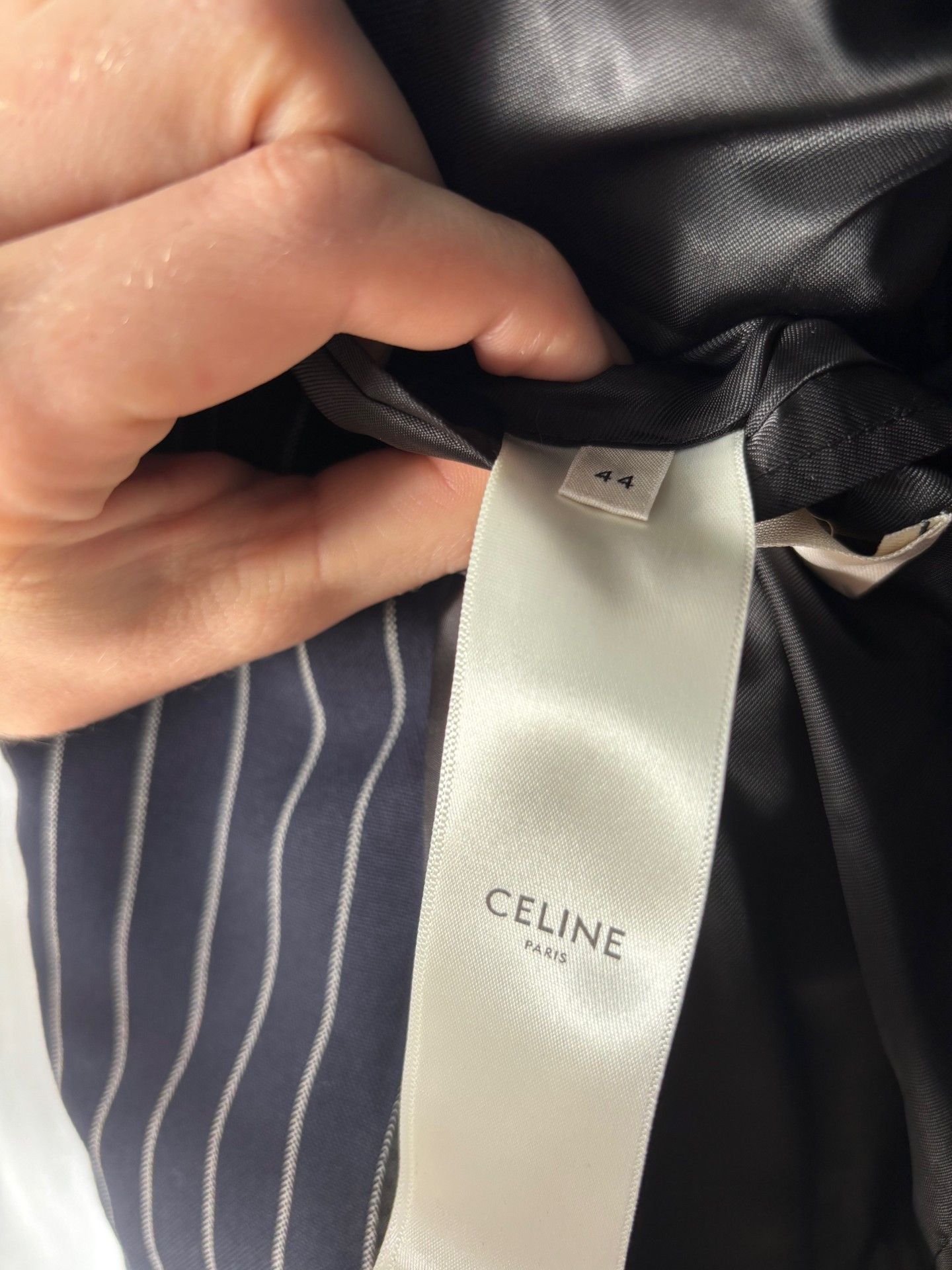 Celine Navy Pinstripe Suit 44/XS- Pinstripe Hedi Slimane Size 44R - 6 Thumbnail