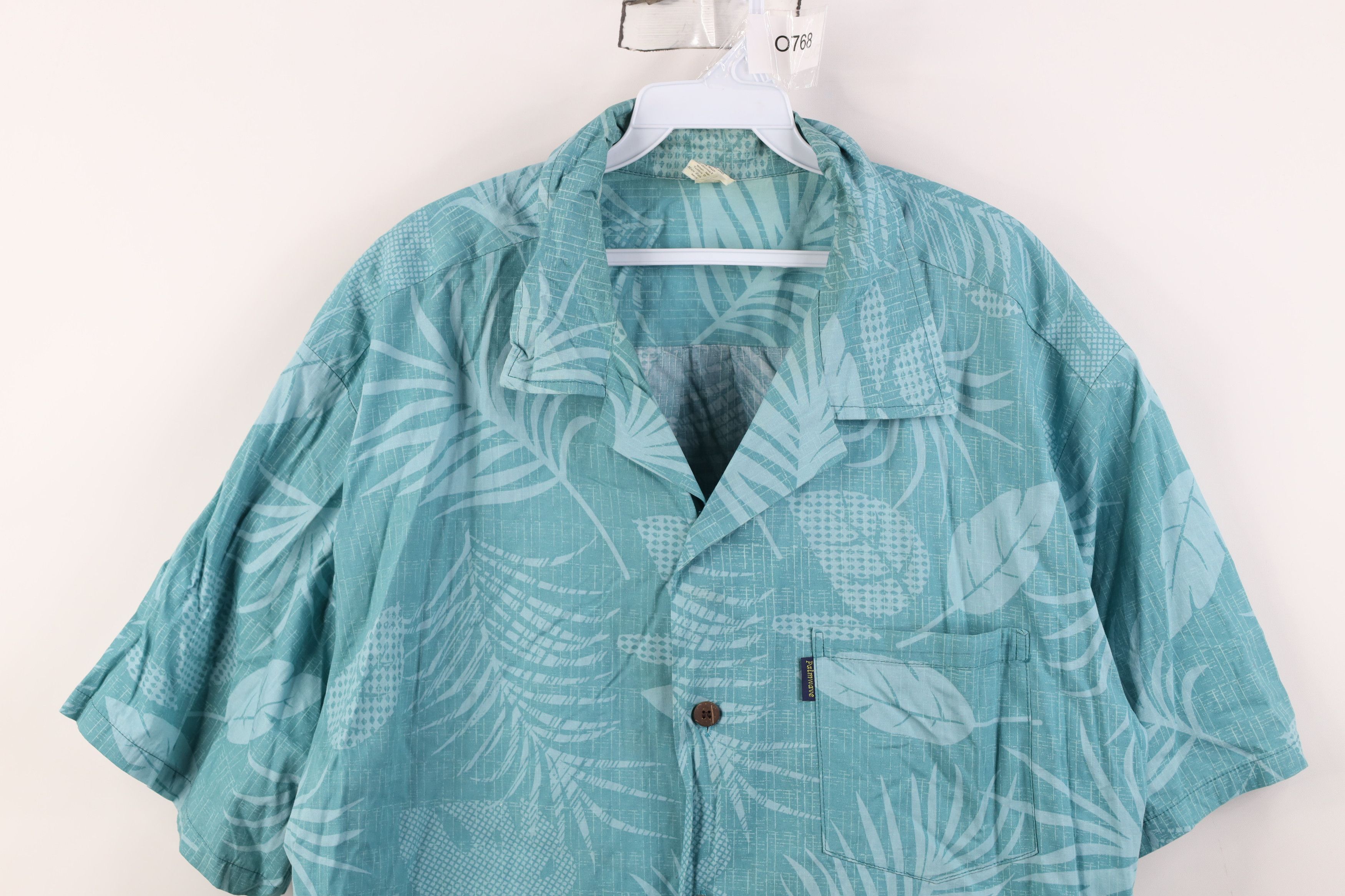 Vintage Vintage 90s Streetwear Leaf Beach Luau Hawaiian Button Shirt Size US XL / EU 56 / 4 - 2 Thumbnail