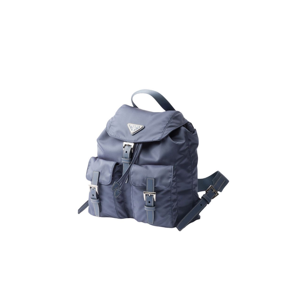 PRADA $2400 Aviation Blue Small Re-Nylon Backpack New & Auth
