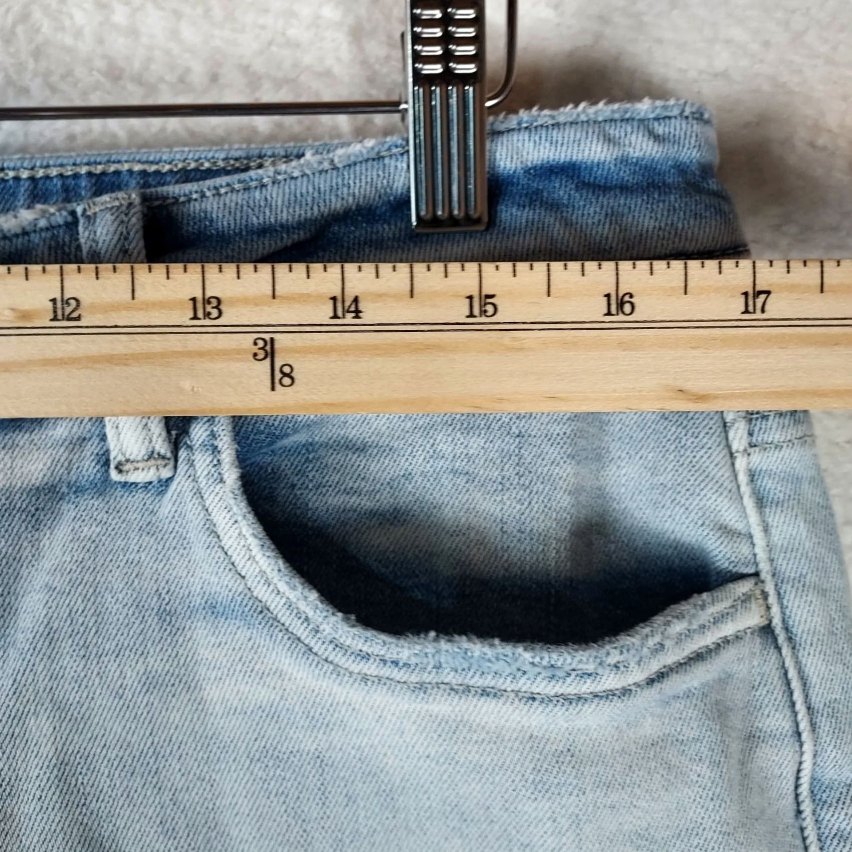 Vintage Flying Monkey Women’s Jeans Size 31 Light Wash Denim 5-Pocket Stretch Cotton Straight Size 24" / US 00 / IT 34 - 7 Thumbnail