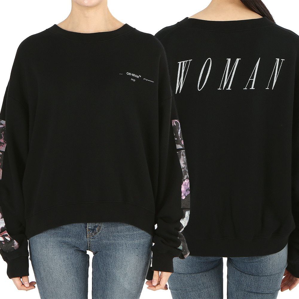 Off-White Off White Loose Flowers Printing Black Sweatshirt Size M / US 6-8 / IT 42-44 - 7 Thumbnail