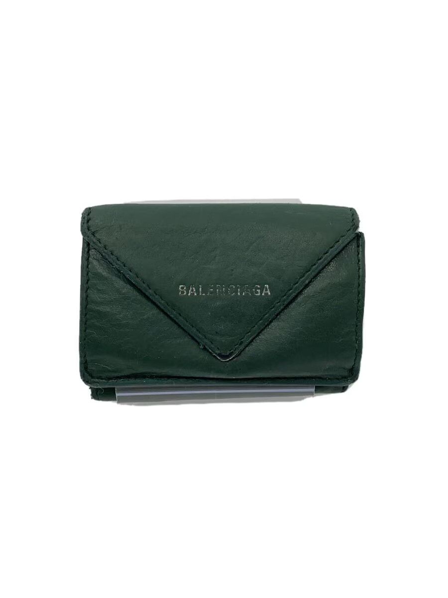 Balenciaga Balenciaga Leather Bi-Fold Wallet Green Size ONE SIZE - 1 Thumbnail