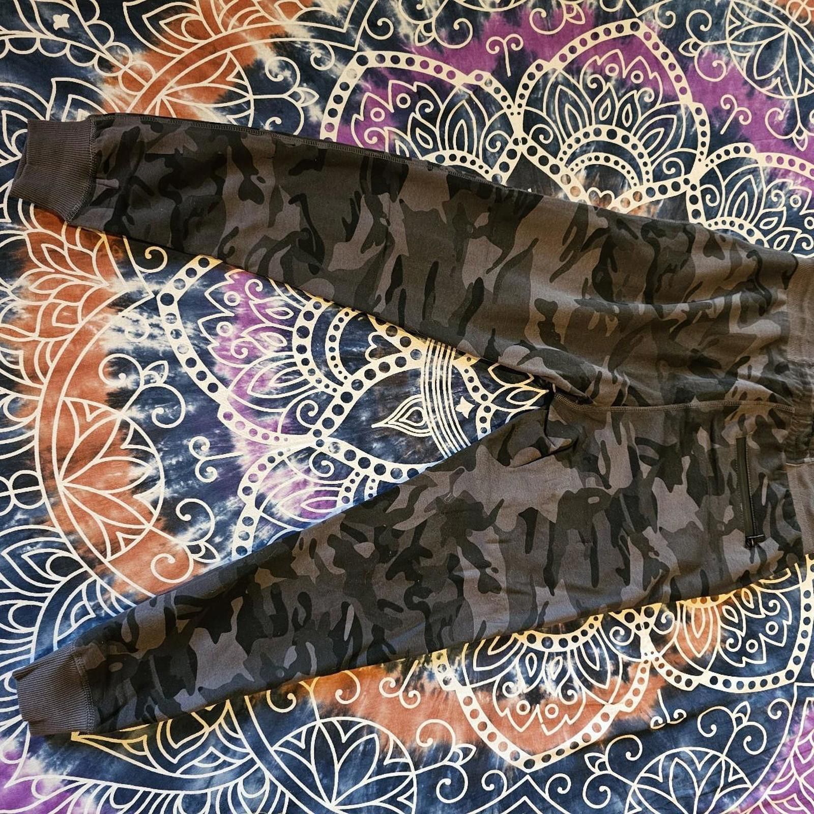 YoungLA YoungLA Men's Black and Grey Camo Joggers Size US 34 / EU 50 - 6 Thumbnail