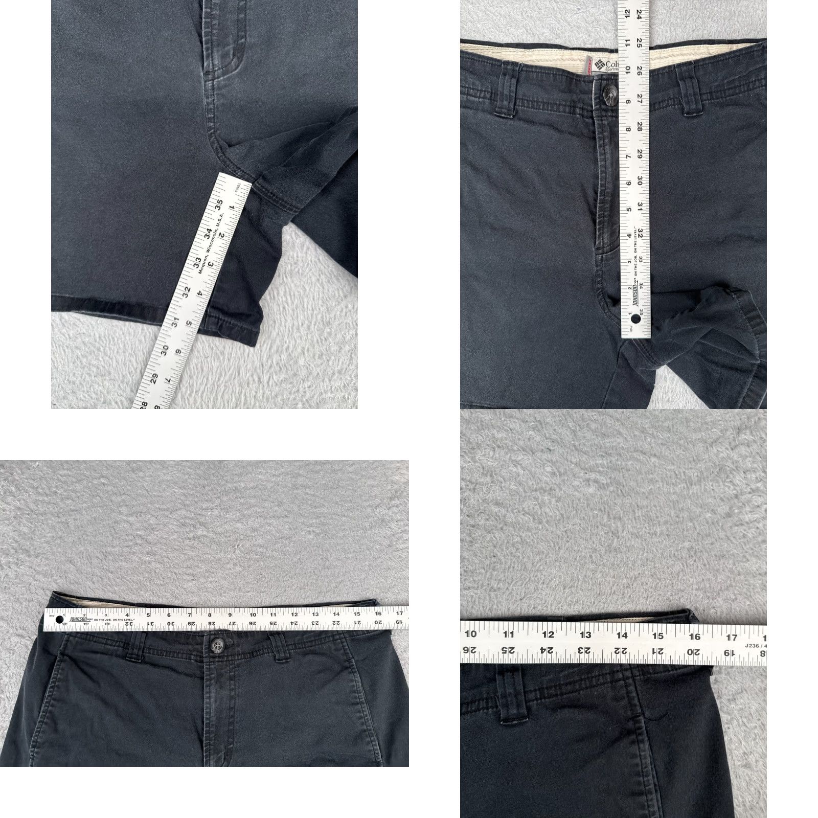 Vintage Columbia Shorts Womens 12 Black Chino Cotton Blend Vertex Hiking Camping 32x5 Size 28" / US 6 / IT 42 - 8 Thumbnail
