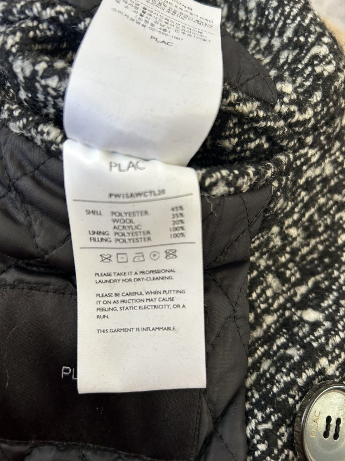 PLAC PLAC Boucle Wool Double Breasted Topcoat Overcoat Sz 48 / M Size US M / EU 48-50 / 2 - 11 Thumbnail
