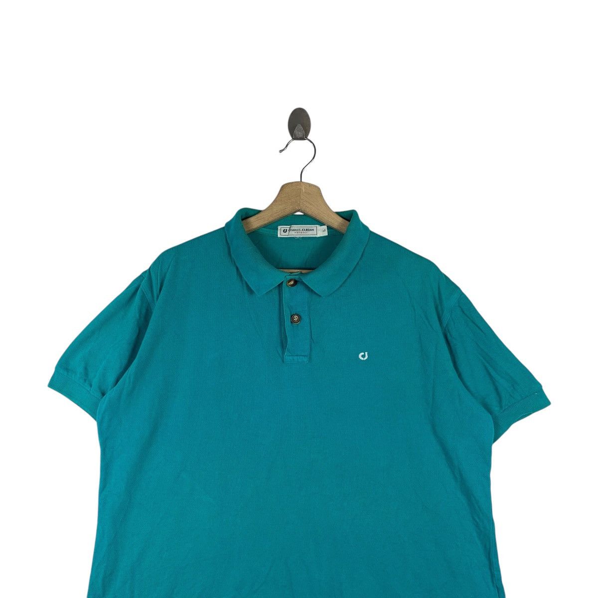 Charles Jourdan Vintage CHARLES JOURDAN MONSIEUR Plain Polo Tee Shirt Top Size US L / EU 52-54 / 3 - 2 Thumbnail
