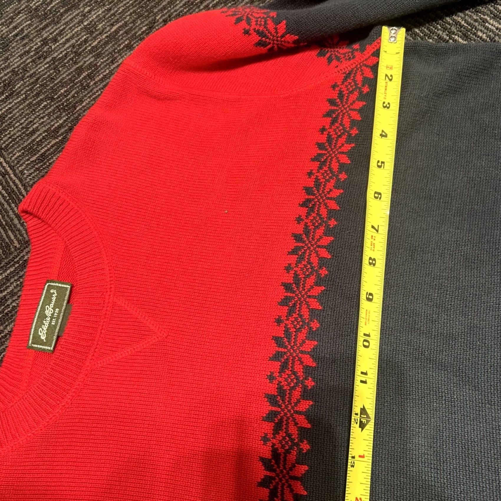 Eddie Bauer Eddie Bauer Sweater Pullover Women's S Long Sleeve Crew Neck Multicolor Color Block Japan | Colorful, Red Black Knit 100% Cotton Size S / US 4 / IT 40 - 5 Thumbnail