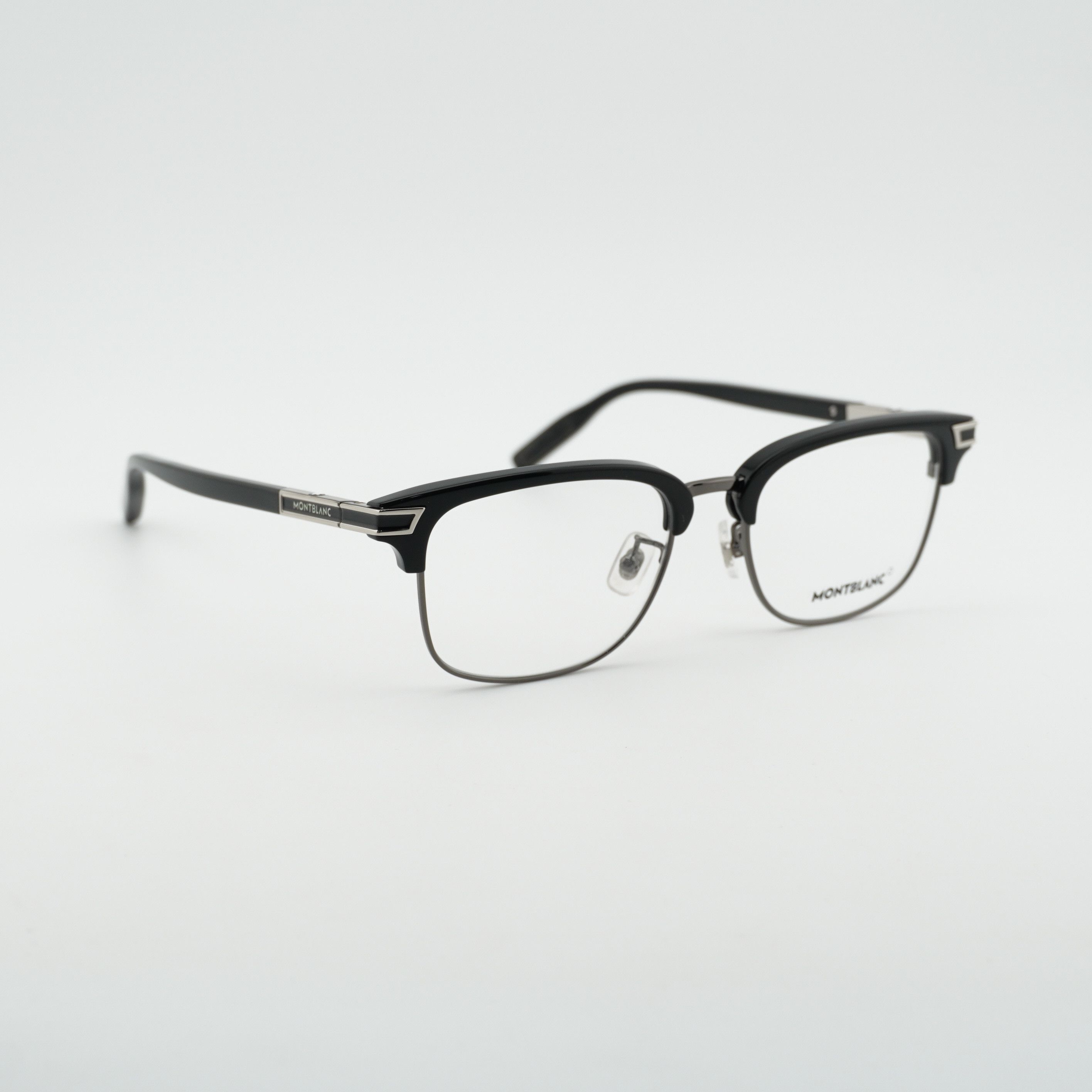 Montblanc Montblanc MB0043O 001 Eyeglasses Shiny Black 53mm Rectangle Size ONE SIZE - 3 Thumbnail
