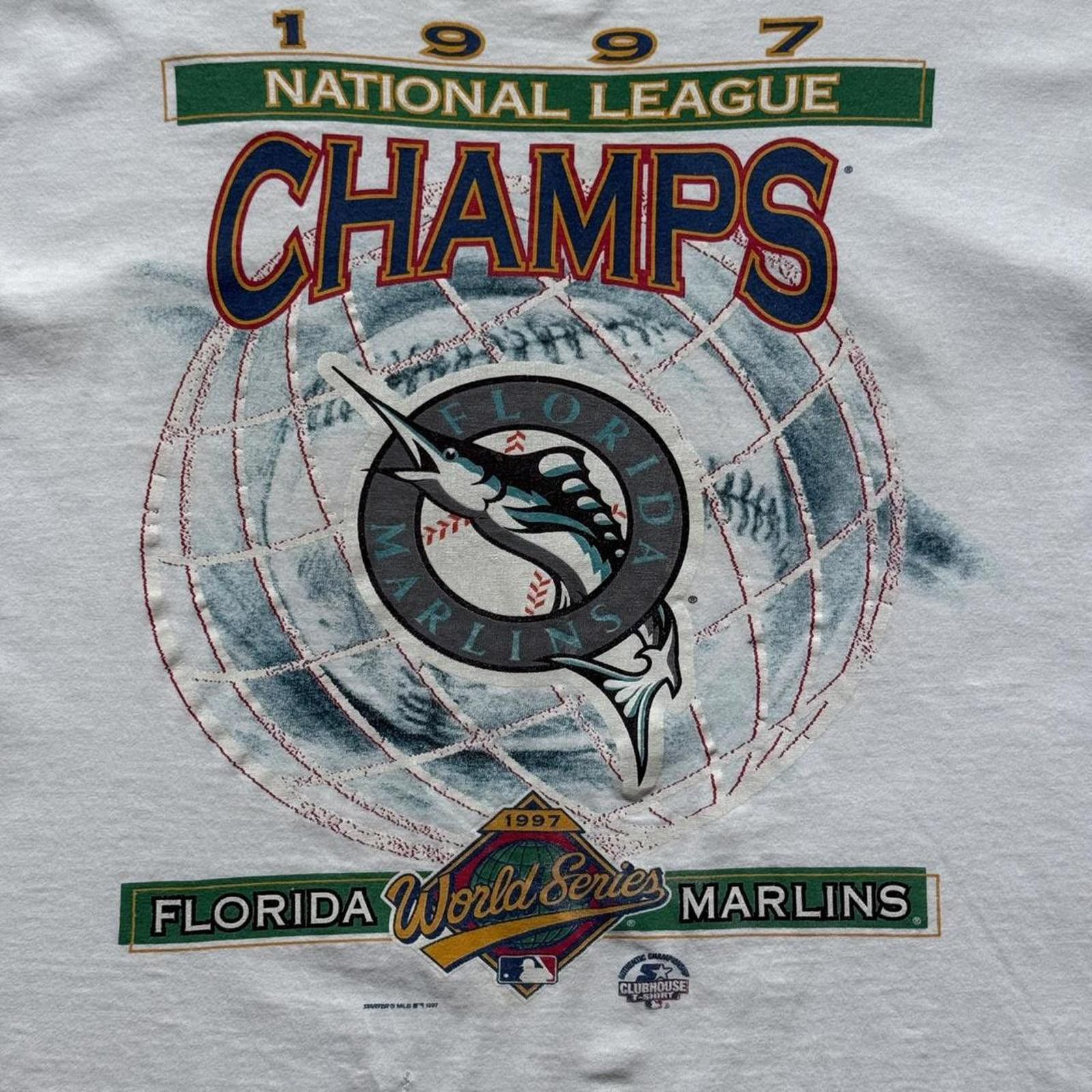 Starter Starter 1997 Marlins National League Champs 90s T-Shirt Size US L / EU 52-54 / 3 - 4 Thumbnail