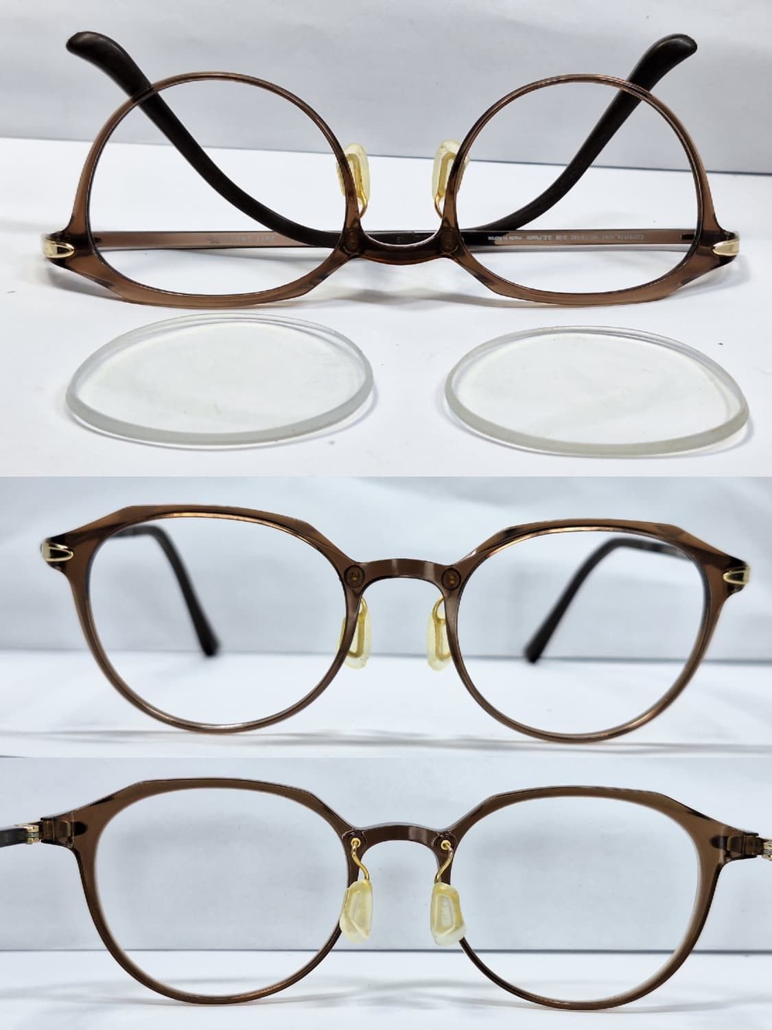 Vintage Zoff SMART ZJ221012 Brown Boston Glasses Frame Ultralight 9g Size ONE SIZE - 6 Thumbnail