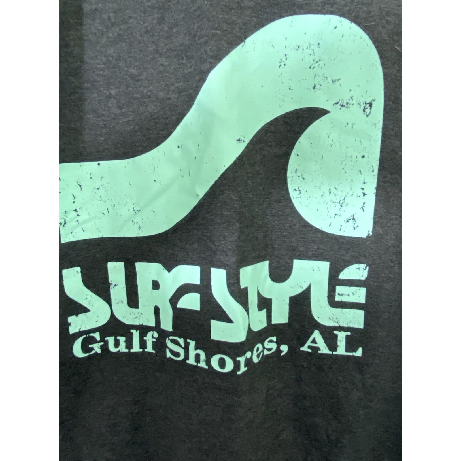 Vintage Surfstyle Mens Medium Pullover Sweater Lightweight Cotton Gray Green Gulf Shores Sweater Size US M / EU 48-50 / 2 - 5 Thumbnail