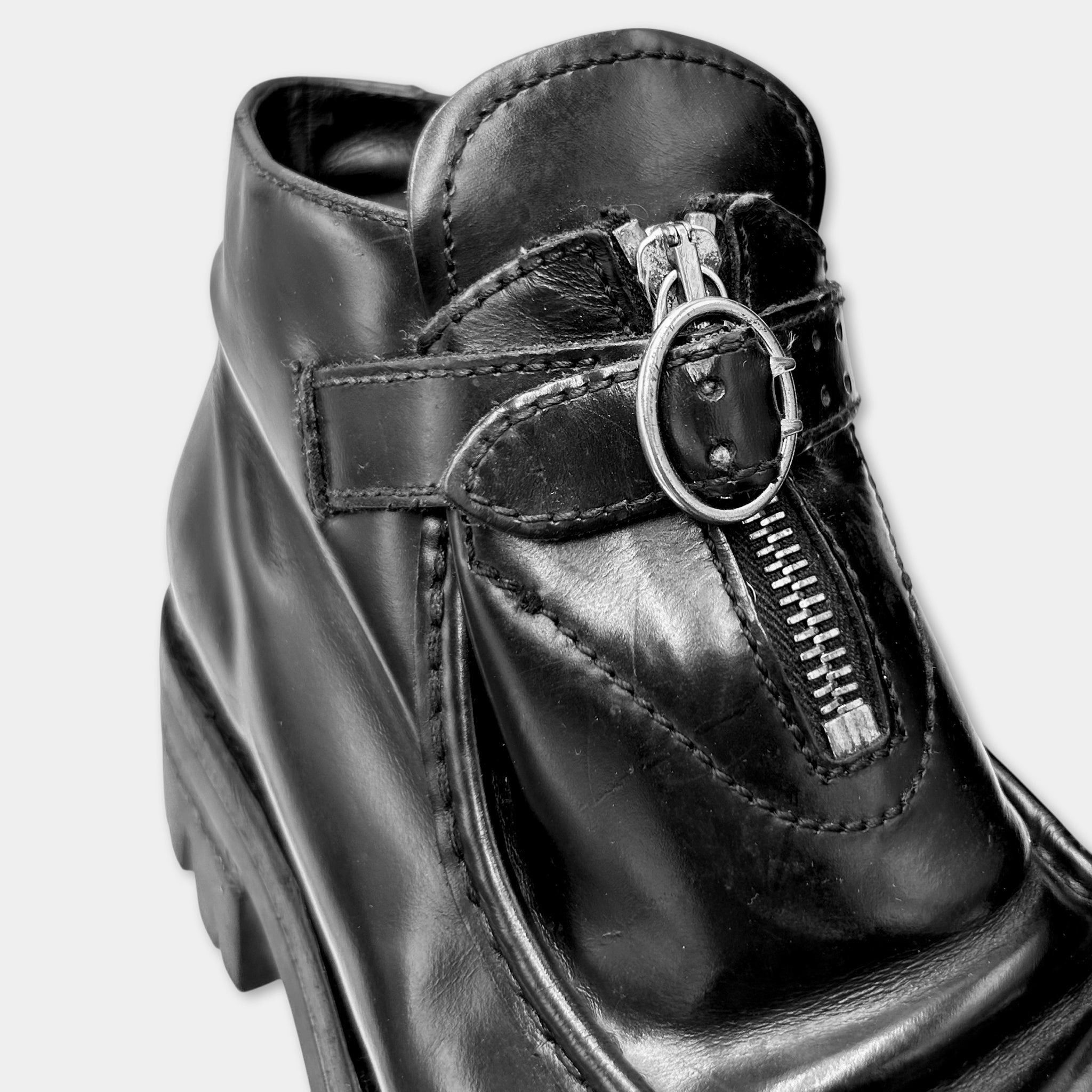Prada Prada Platform Black Derby Shoes Size US 8 / IT 38 - 5 Thumbnail
