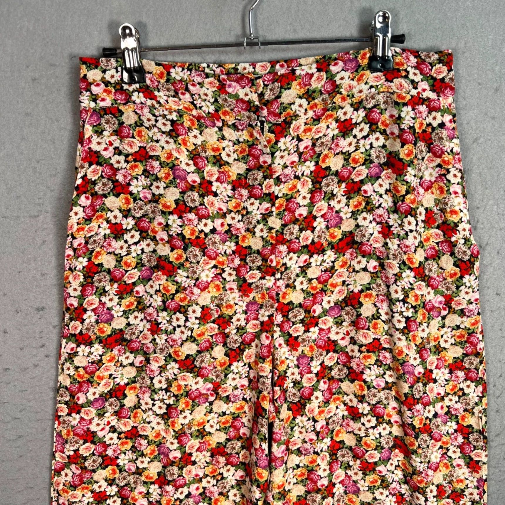Mango Mango Womens Floral Trousers High-Waist Size 6 Multicolor Viscose & Polyester Size 28" / US 6 / IT 42 - 5 Thumbnail
