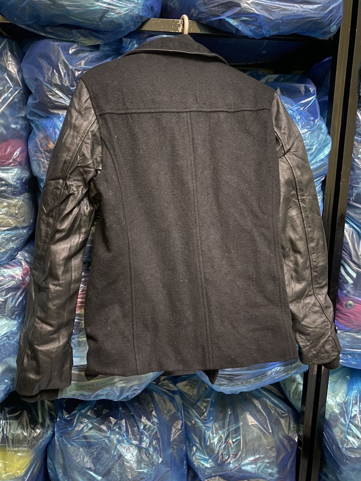 Vanquish Vanquish Tokyo Black Wool Leather Sleeve Biker-Style Peacoat Size US S / EU 44-46 / 1 - 11 Thumbnail