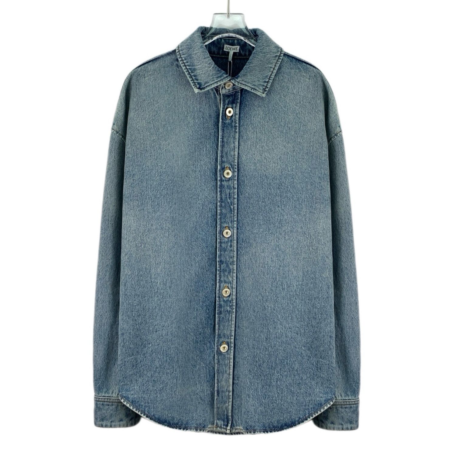 Loewe Loewe Logo Embroidered Denim Shirt Blue (44) Size US S / EU 44-46 / 1 - 1 Thumbnail