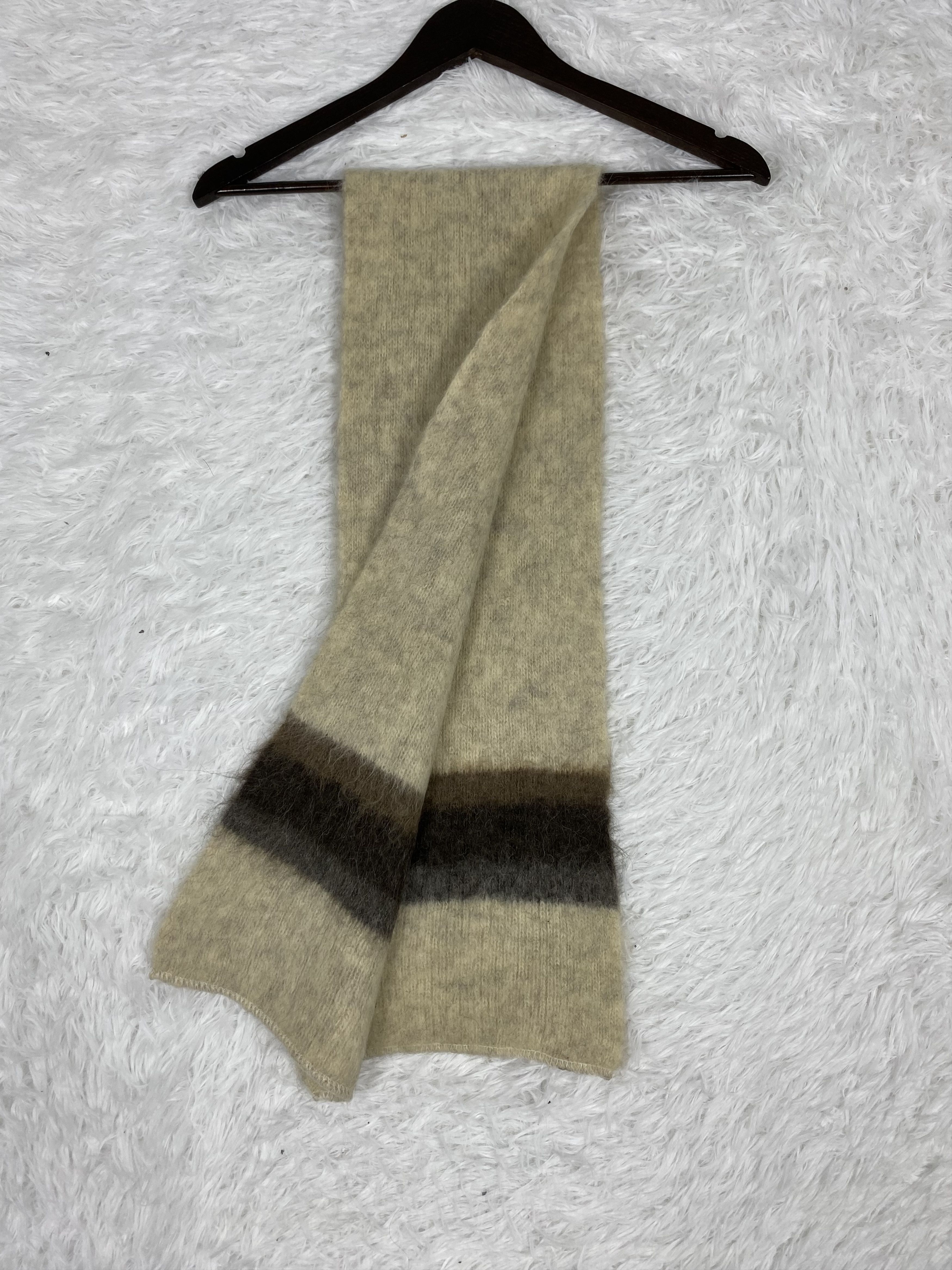 Japanese Brand Vintage Mohair Scarf / Muffler Neckwear PM0069 Size ONE SIZE - 6 Thumbnail