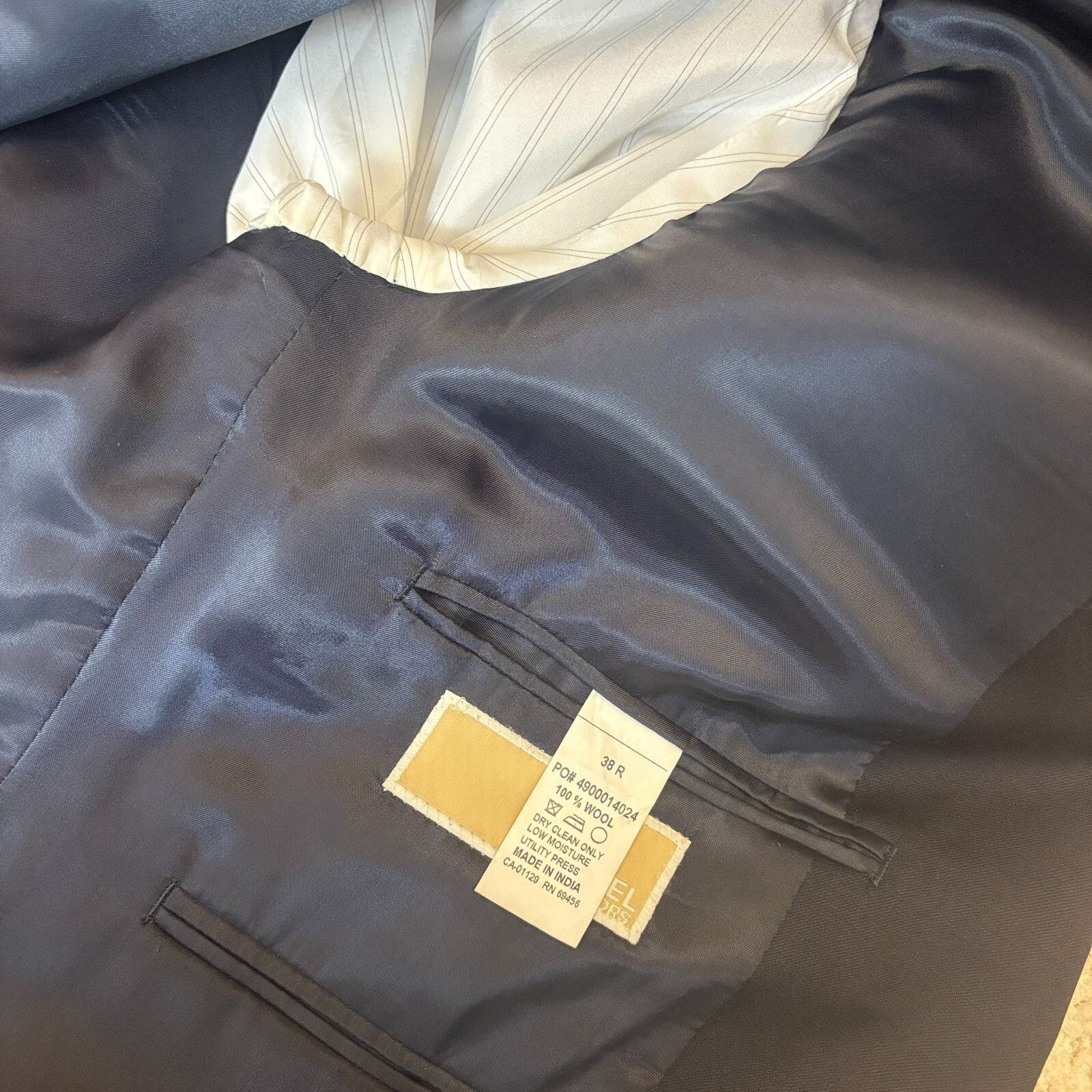 Michael Kors Michael Kors Men's 38R Sport Coat Blazer Navy Wool Suit Jack Size 38R - 8 Thumbnail