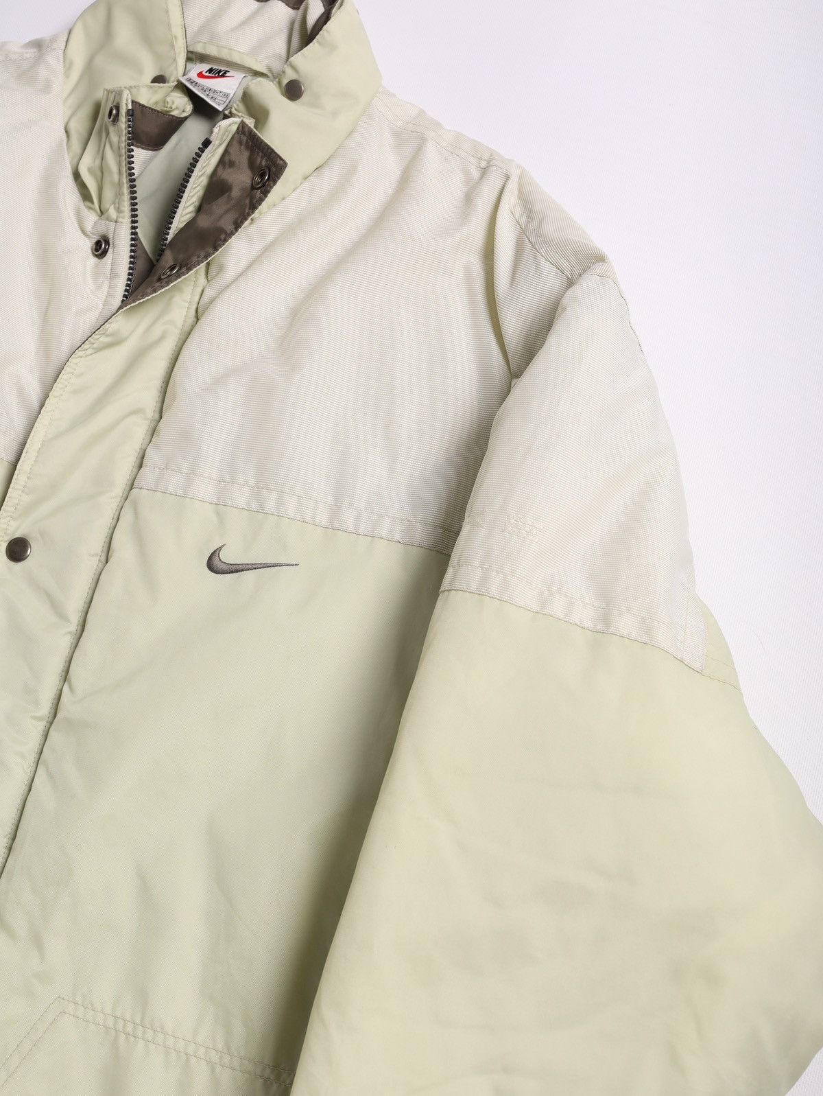 Nike Nike Vintage Nylon Coat Logo Parka Jacket Beige Cream White Size US XXL / EU 58 / 5 - 3 Thumbnail