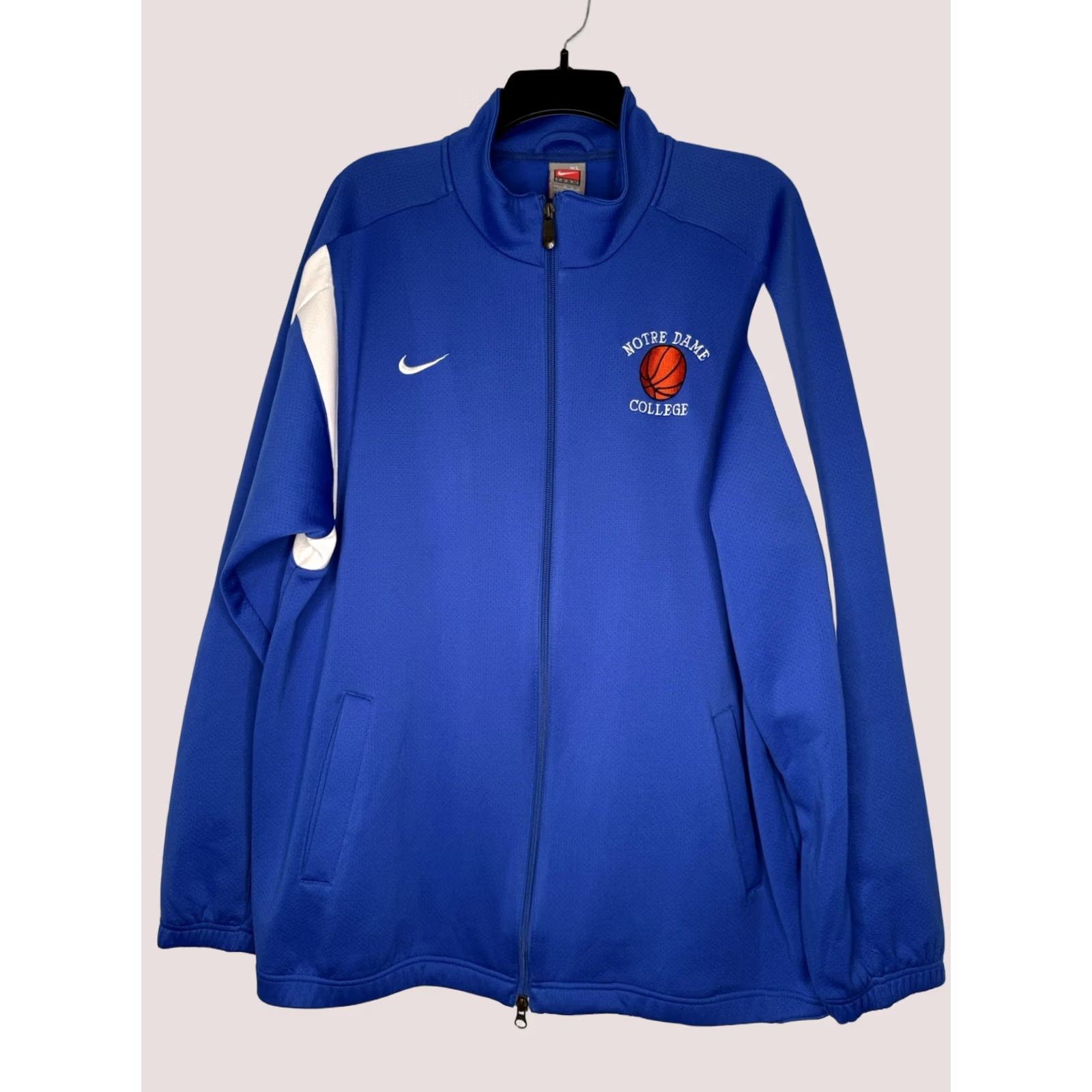 Nike Nike Track Jacket Mens XL Full Zip Notre Dame College Basketball Nike Windbreaker Blue Athletic Sports Size US XL / EU 56 / 4 - 1 Thumbnail