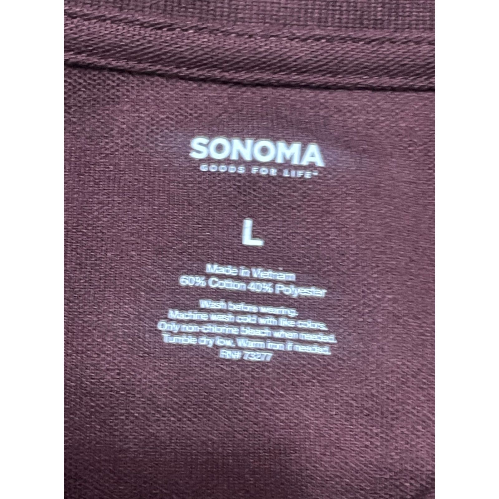 Vintage Sonoma Shirt Polo, Men's Large, Red, Long Sleeve, Regular Fit, Casual, Polo Shirt, Red, Sonoma, Men, 90s? Size US L / EU 52-54 / 3 - 5 Thumbnail