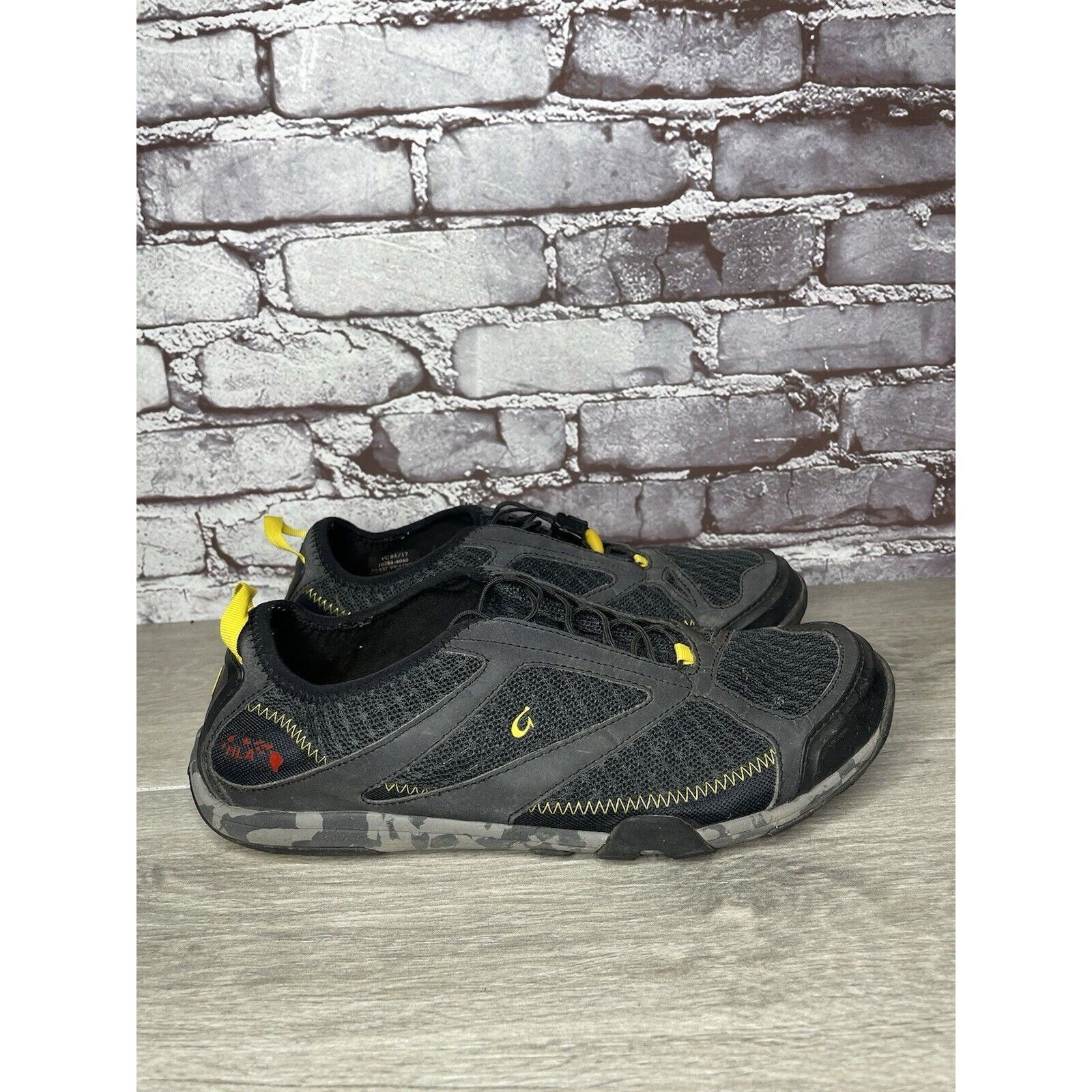 Olukai Olukai Shoes Eleu Trainer Black Camo Yellow Comfort Walking Size US 11 / EU 44 - 20 Thumbnail