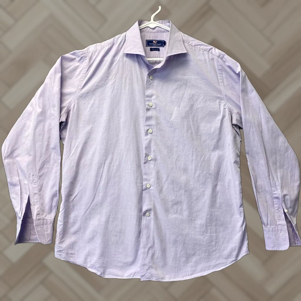 Vineyard Vines VINTAGE Vineyard Vines Slim Fit L Tucker Shirt Lavender Saltwater Wash Long Sleeve Button-Down Mens Size US L / EU 52-54 / 3 - 1 Thumbnail
