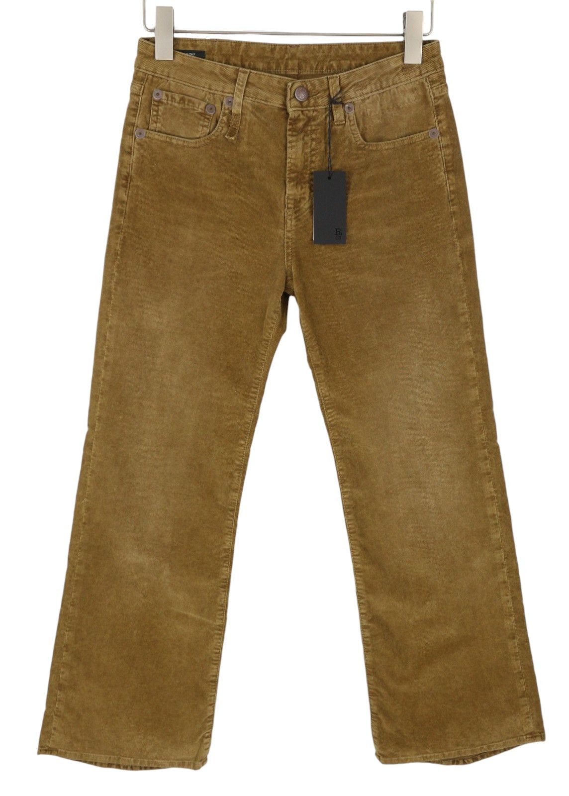 R13 JOAN KICK FLARE 28 Golden Brown Stretch Zip FW25 87213 Size 28" / US 6 / IT 42 - 2 Thumbnail
