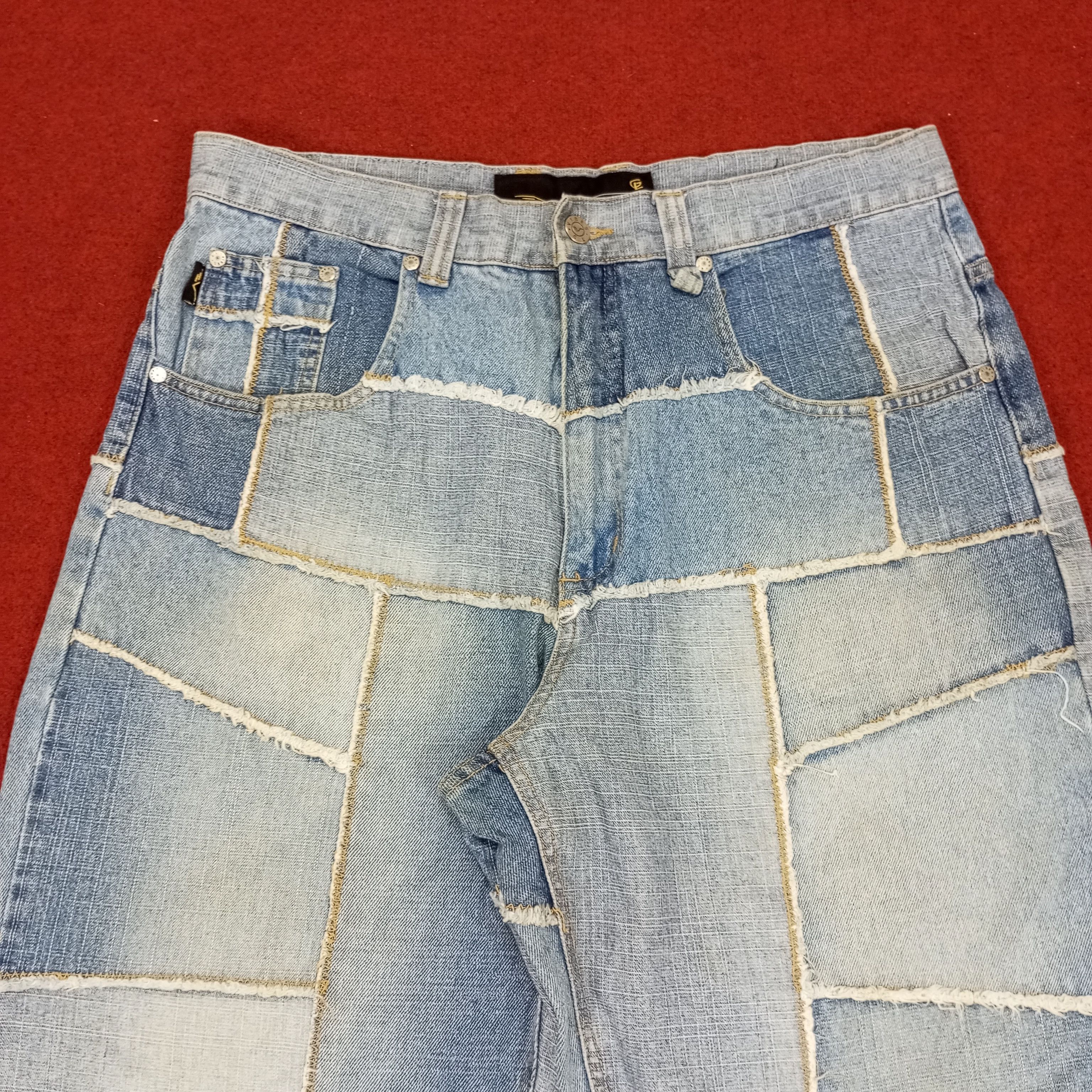VIBE Vibes Gold Label Rare Fashion Patchwork Style Jeans Size US 34 / EU 50 - 2 Thumbnail