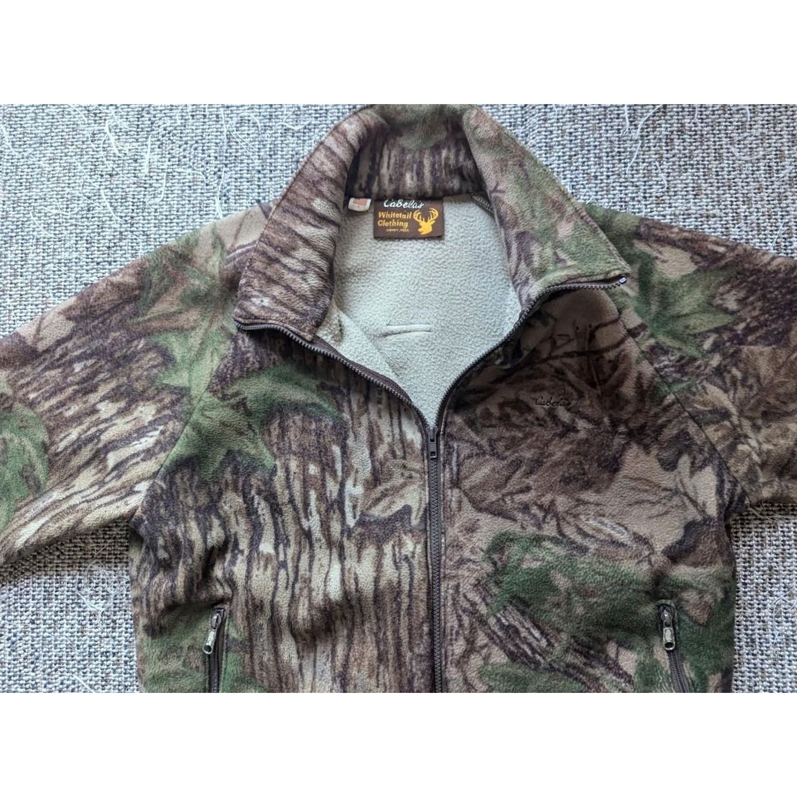 Vintage VINTAGE Cabela's Jacket Shirt Men L USA Camouflage Fleece Real Tree Whitetail Hunting Brown 44 in Bomber Chest 44 in Mens Size US L / EU 52-54 / 3 - 5 Thumbnail